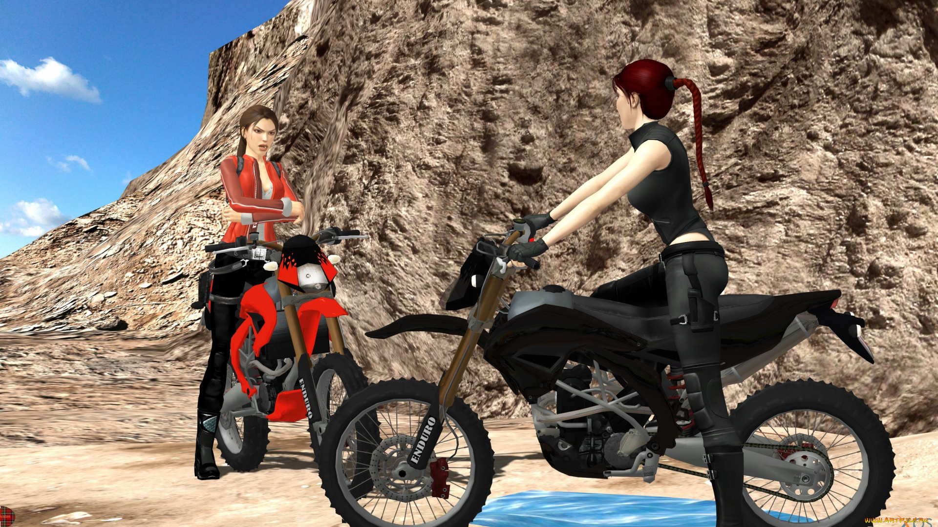 3д, графика, люди-авто, мото, , people-, car, , , moto, фон, взгляд, мотоцикл, девушки