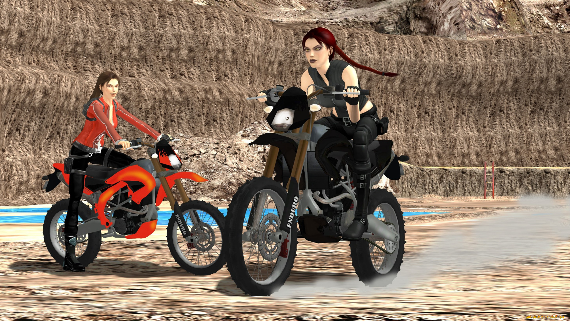 3д, графика, люди-авто, мото, , people-, car, , , moto, девушки, мотоцикл, фон, взгляд