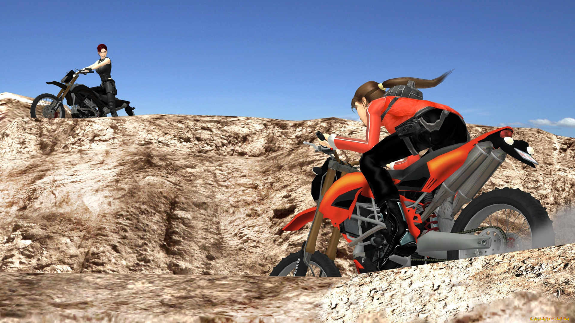 3д, графика, люди-авто, мото, , people-, car, , , moto, фон, девушки, взгляд, мотоцикл