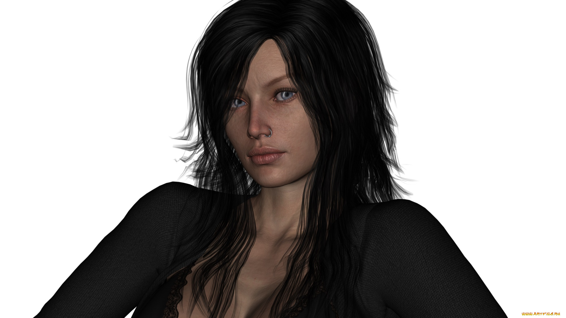 3д, графика, портрет, , portraits, фон, взгляд, девушка