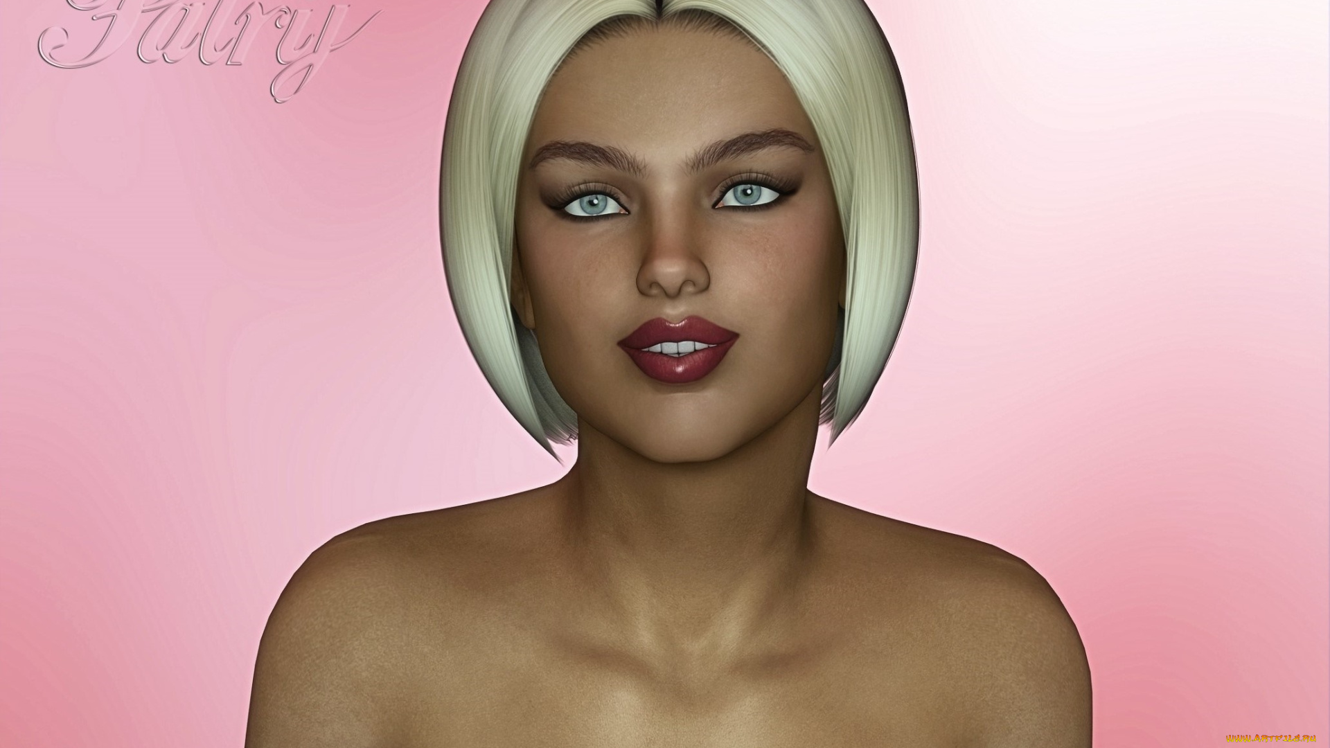 3д, графика, портрет, , portraits, взгляд, девушка, фон