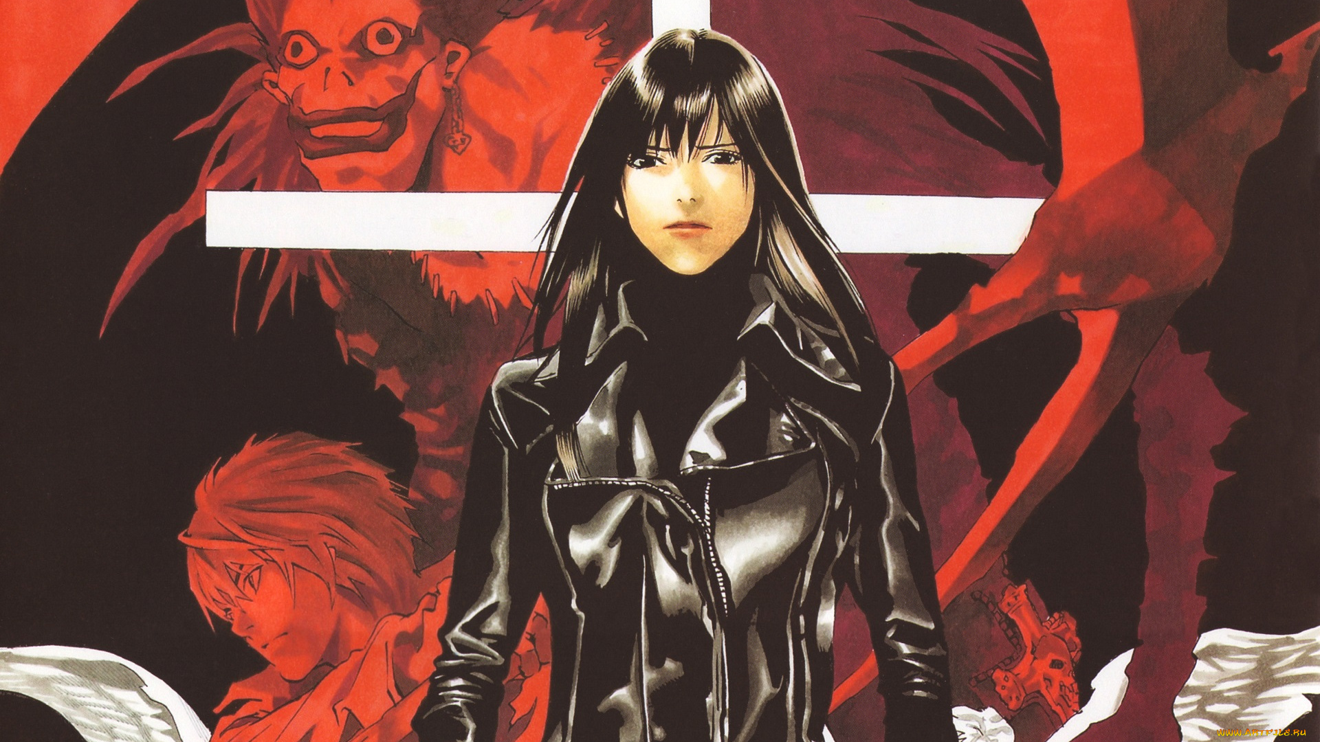 аниме, death, note, девушка