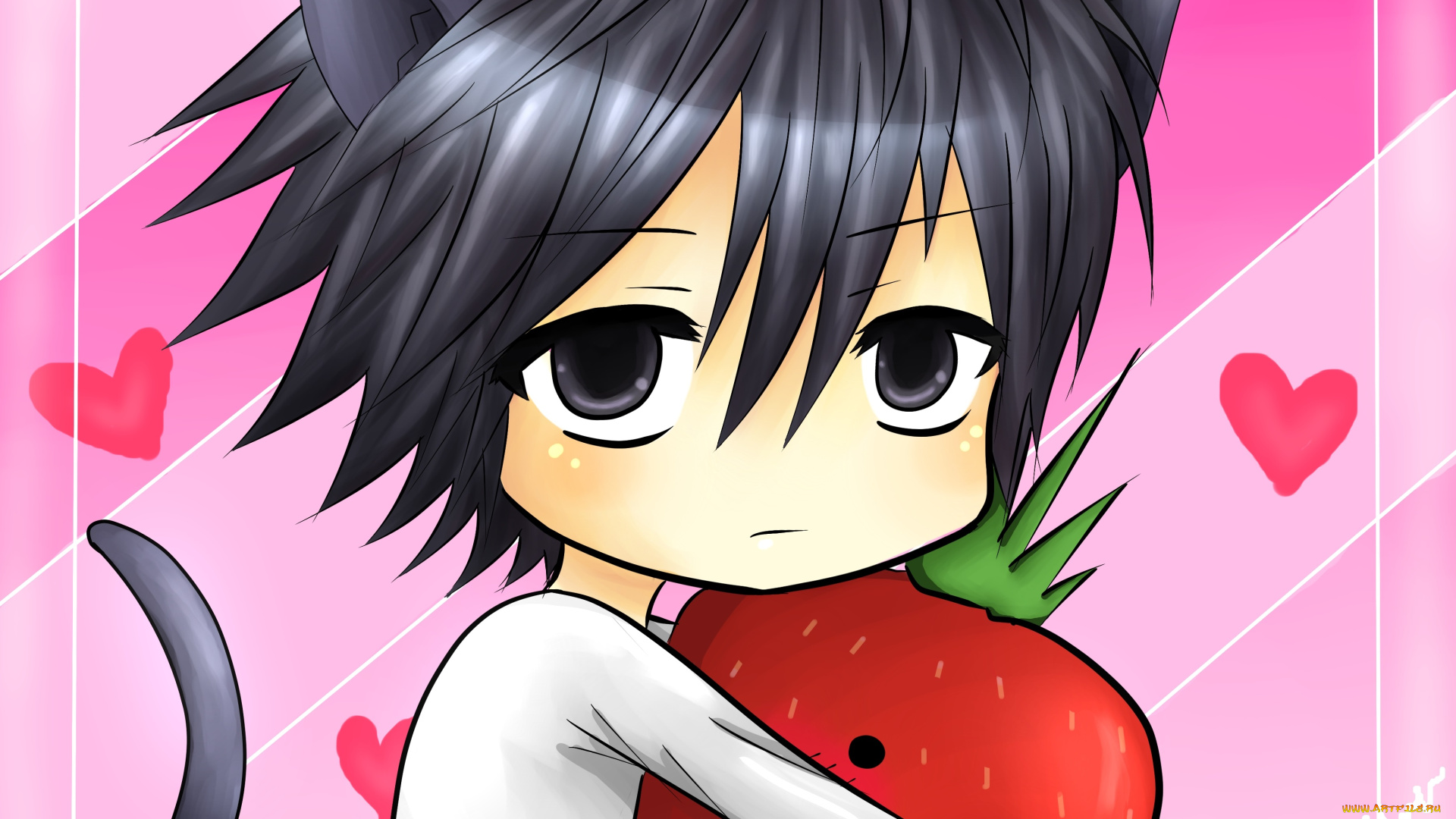 аниме, death, note, л, котёнок