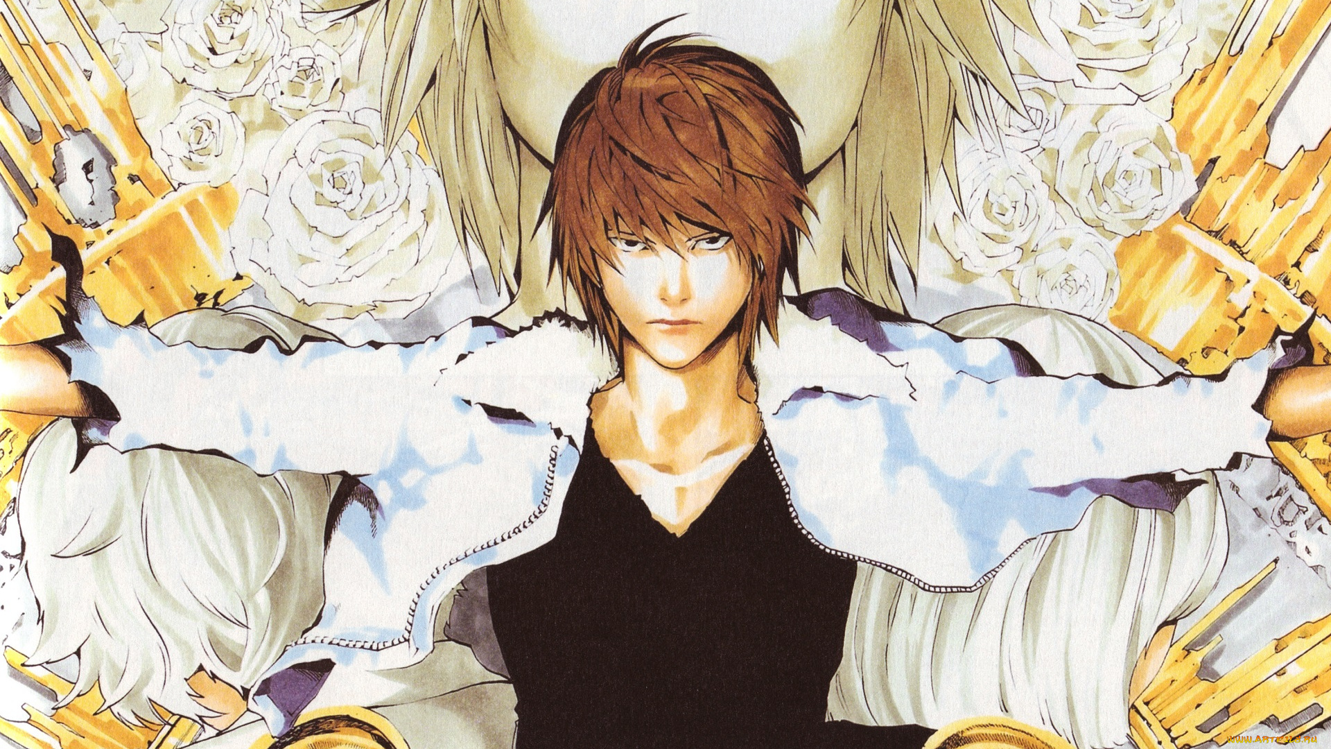 аниме, death, note, лайт