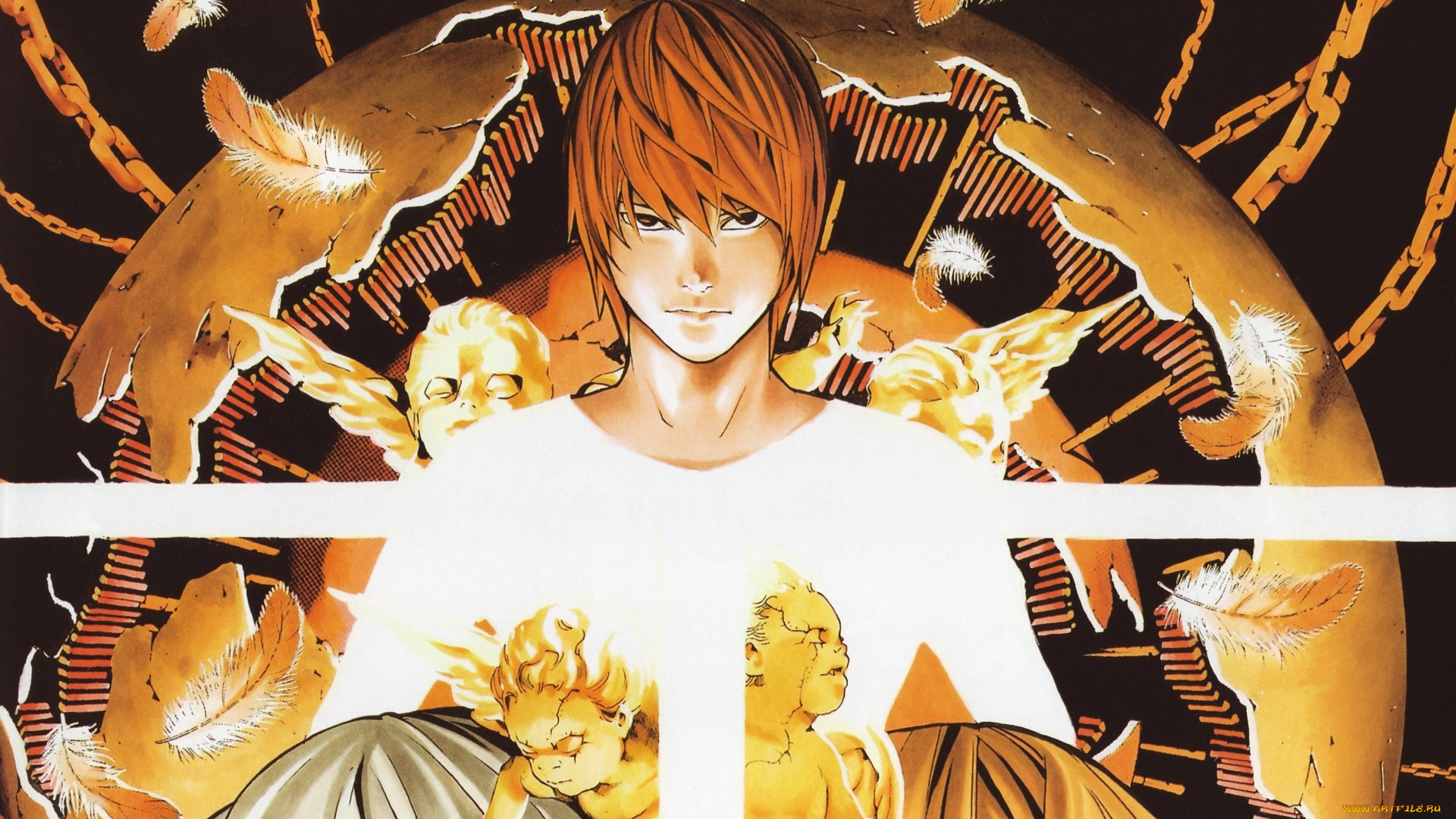 аниме, death, note, лайт