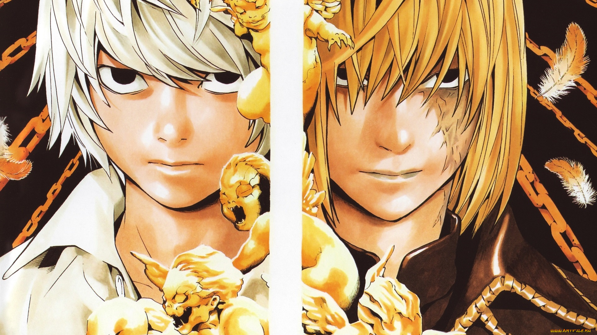 аниме, death, note, парни