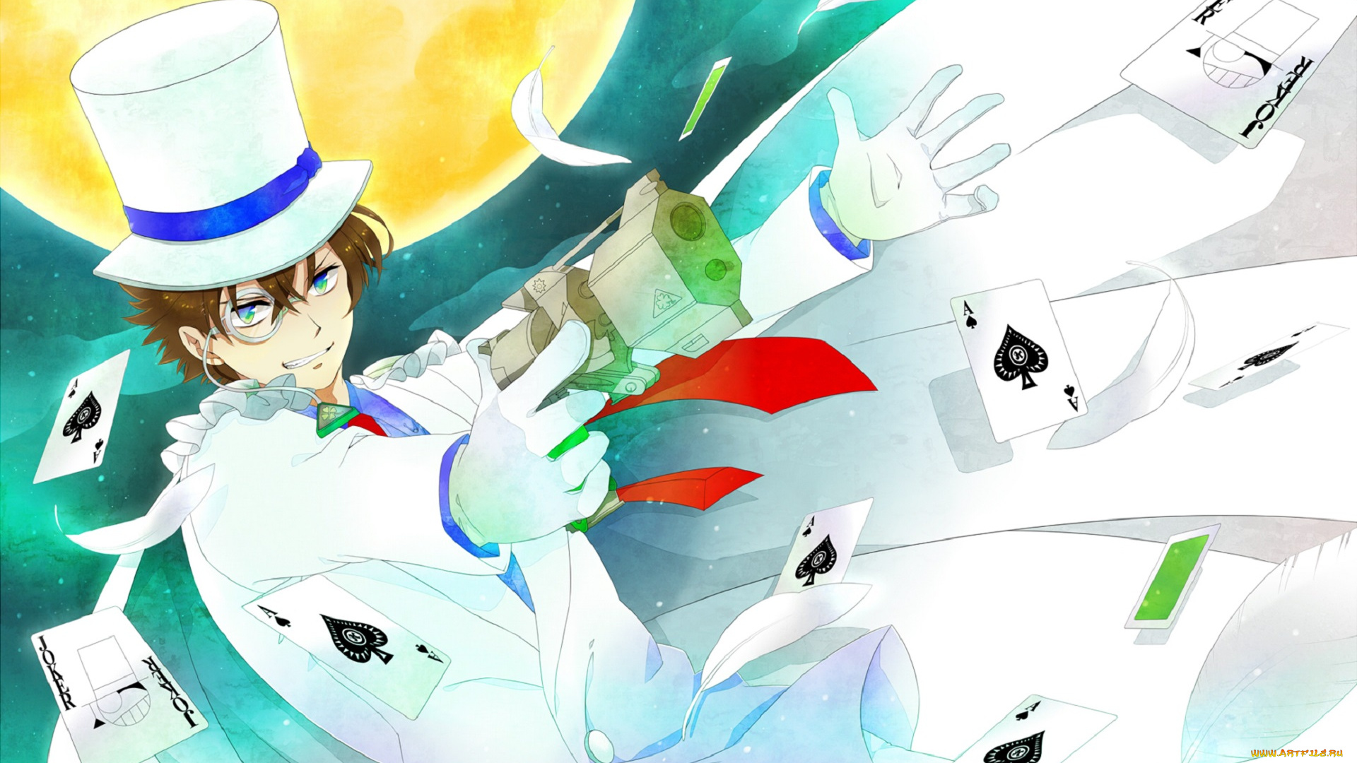 аниме, detective, conan, , magic, kaito, парень