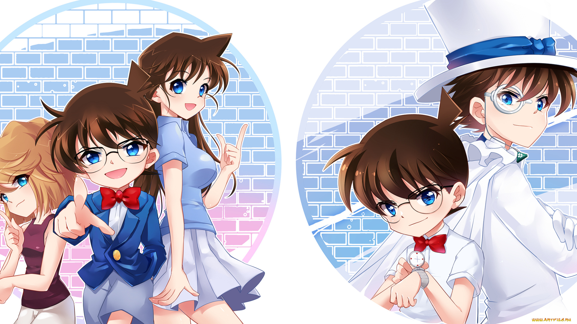 аниме, detective, conan, , magic, kaito, персонажи