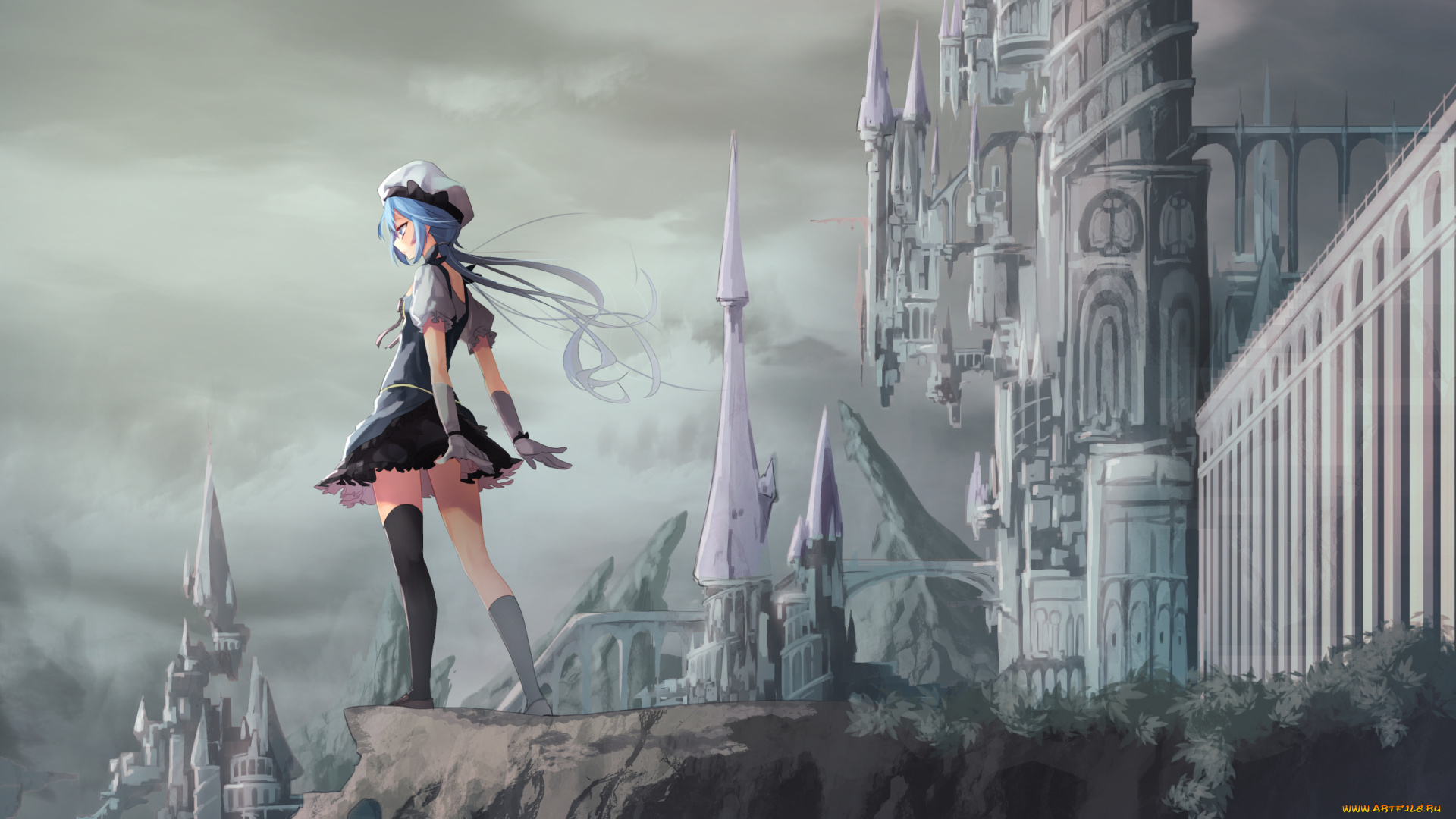 аниме, город, , улицы, , здания, saraki