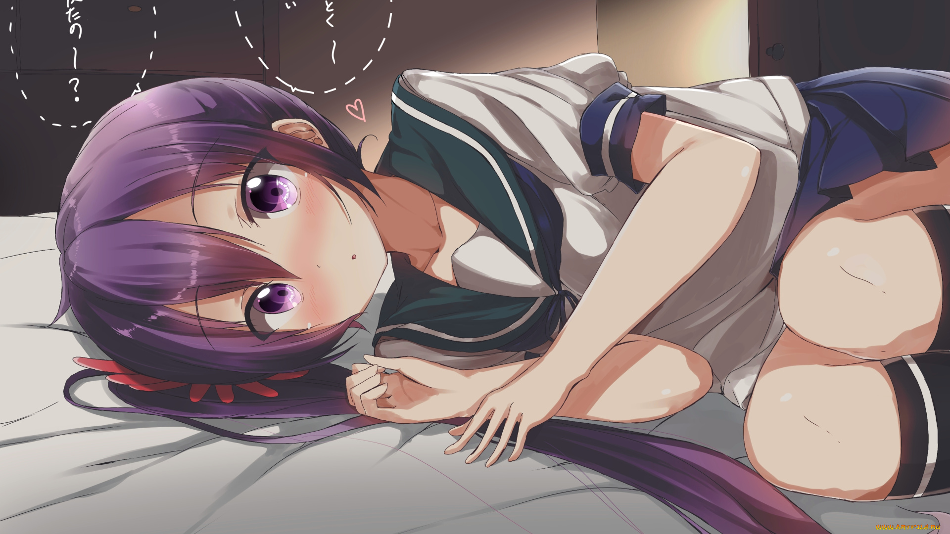 аниме, kantai, collection, akebono