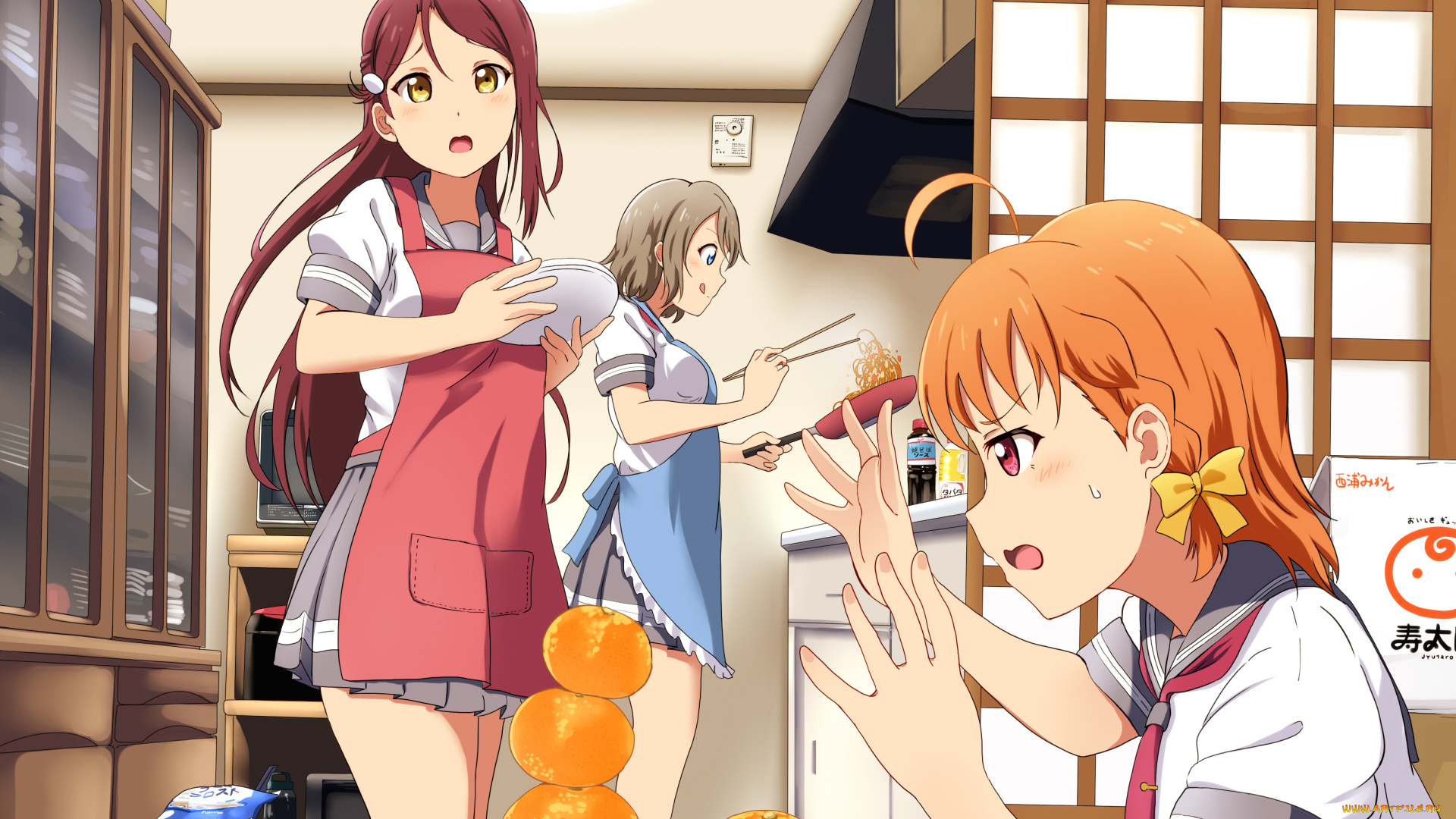 аниме, love, live, , school, idol, project, watanabe, you, takami, chika, sakurauchi, riko