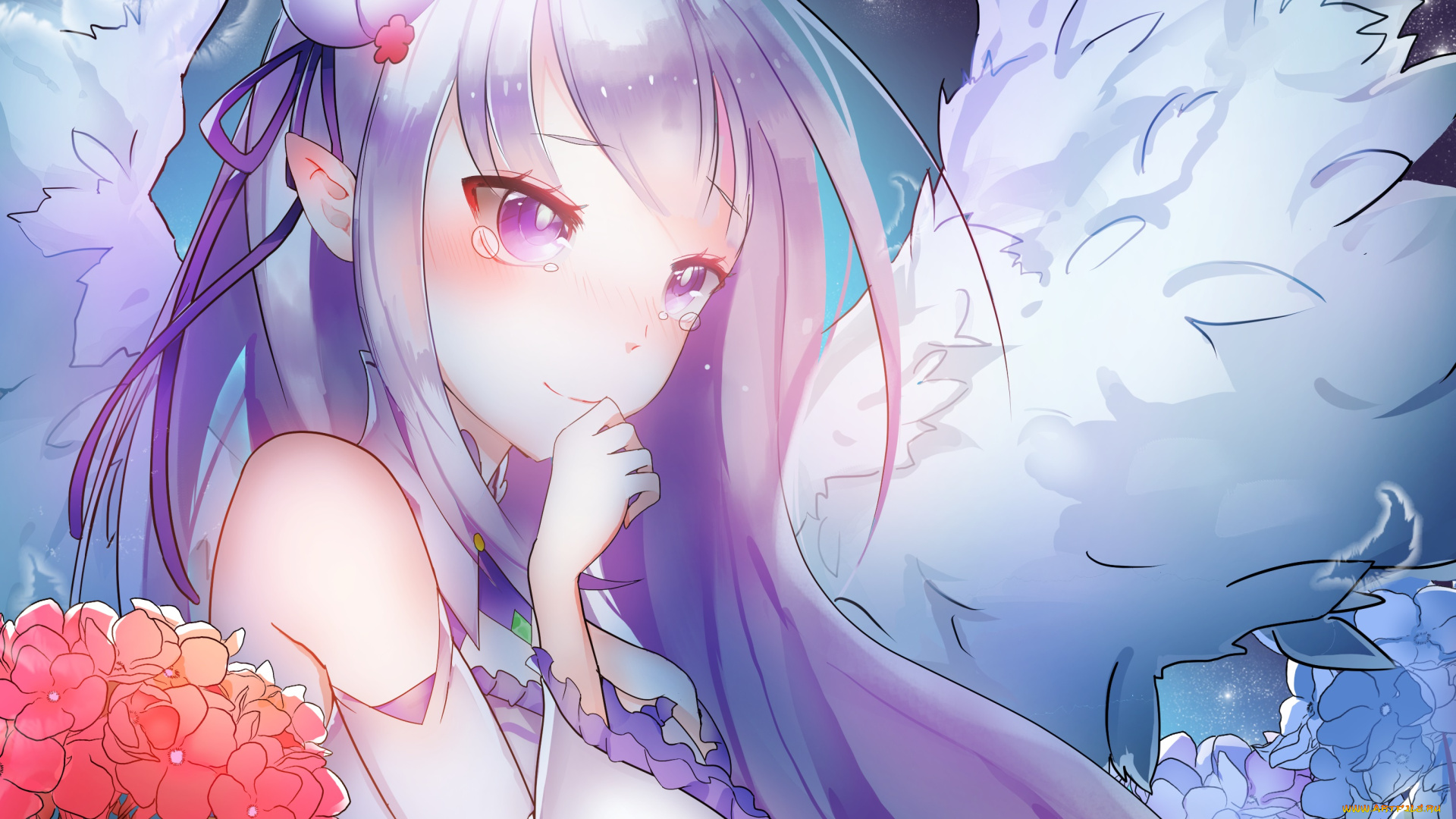 аниме, re, , zero, kara, hajimeru, isekai, seikatsu, эмилия