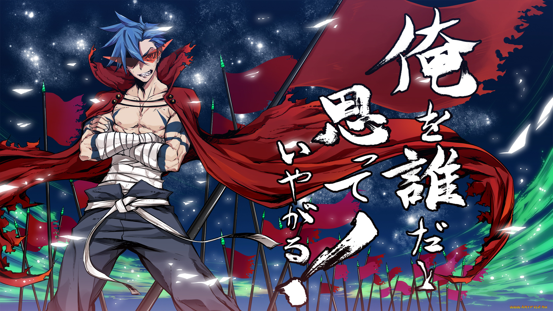 аниме, tengen, toppa, gurren-lagann, kamina