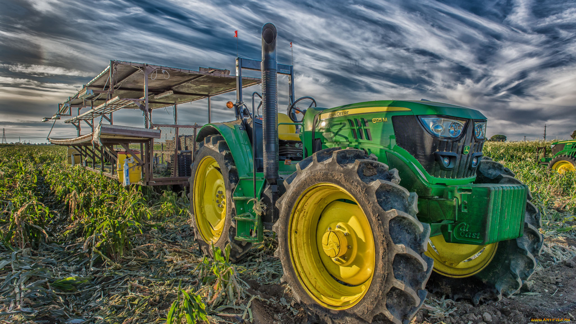 техника, тракторы, поле