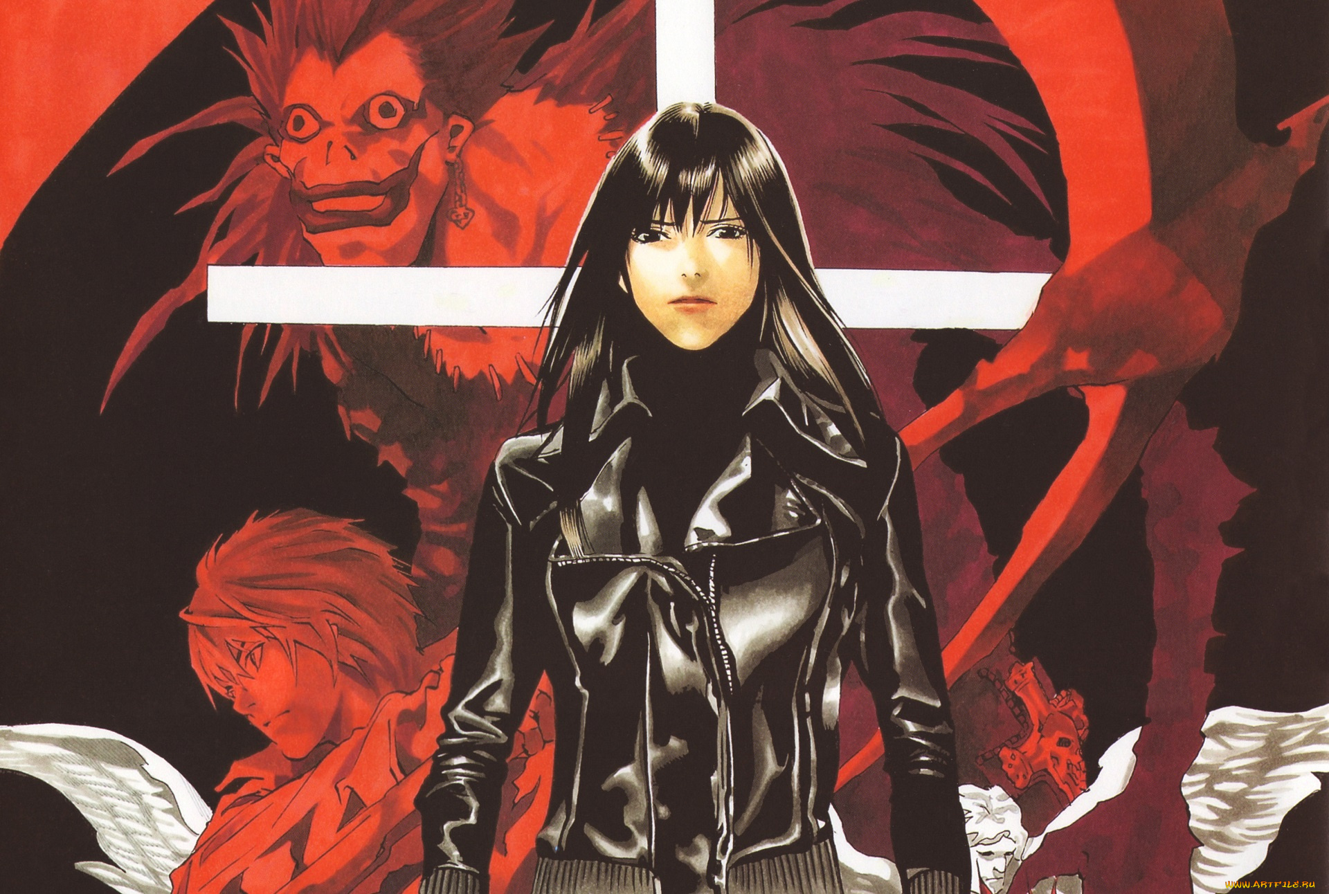 аниме, death, note, девушка