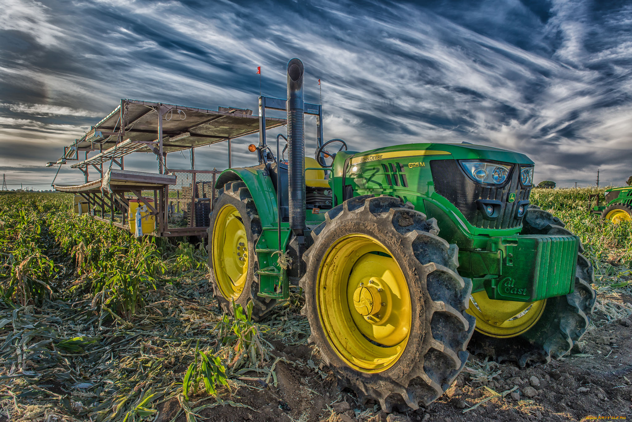 техника, тракторы, поле