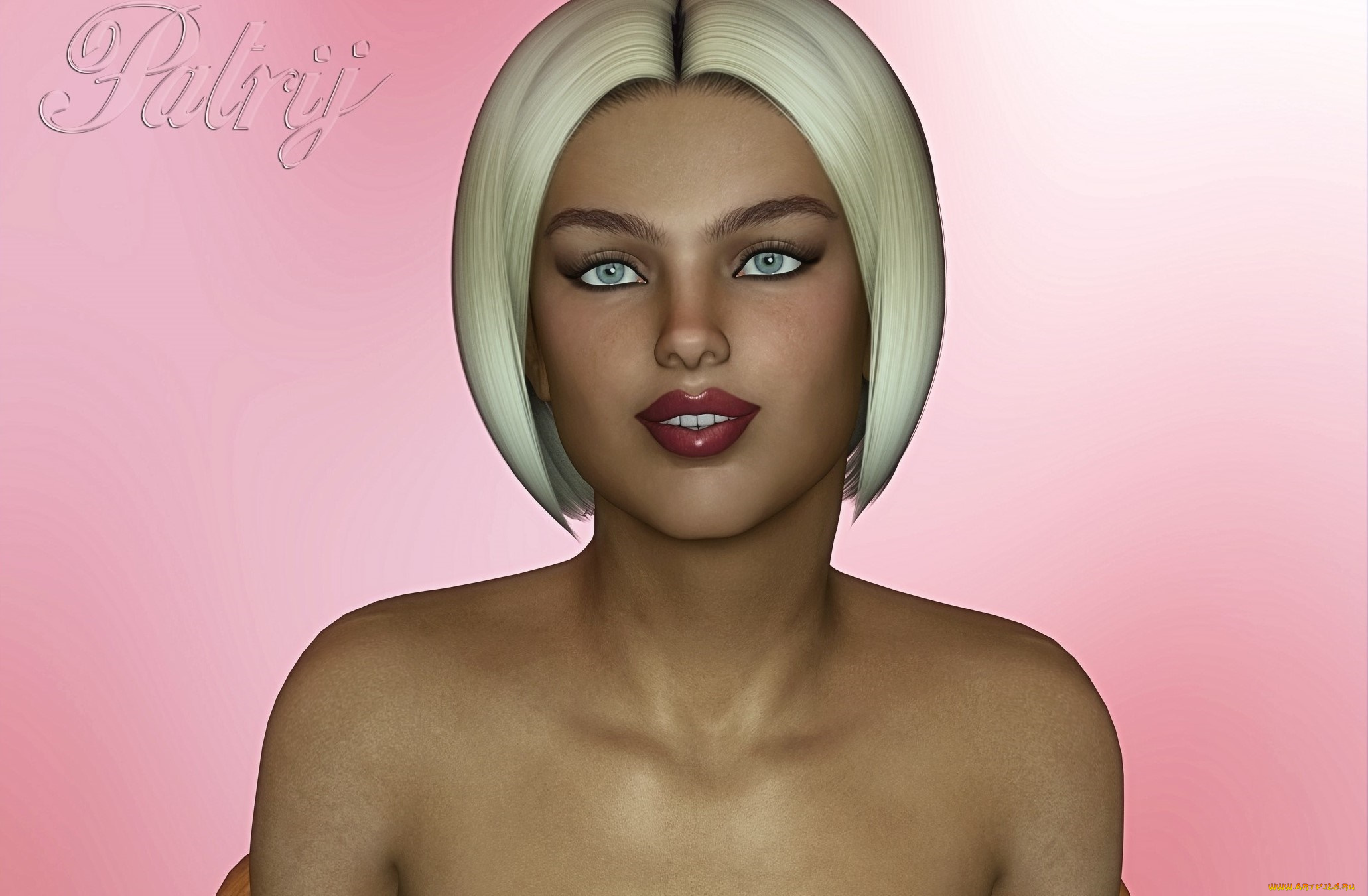 3д, графика, портрет, , portraits, взгляд, девушка, фон