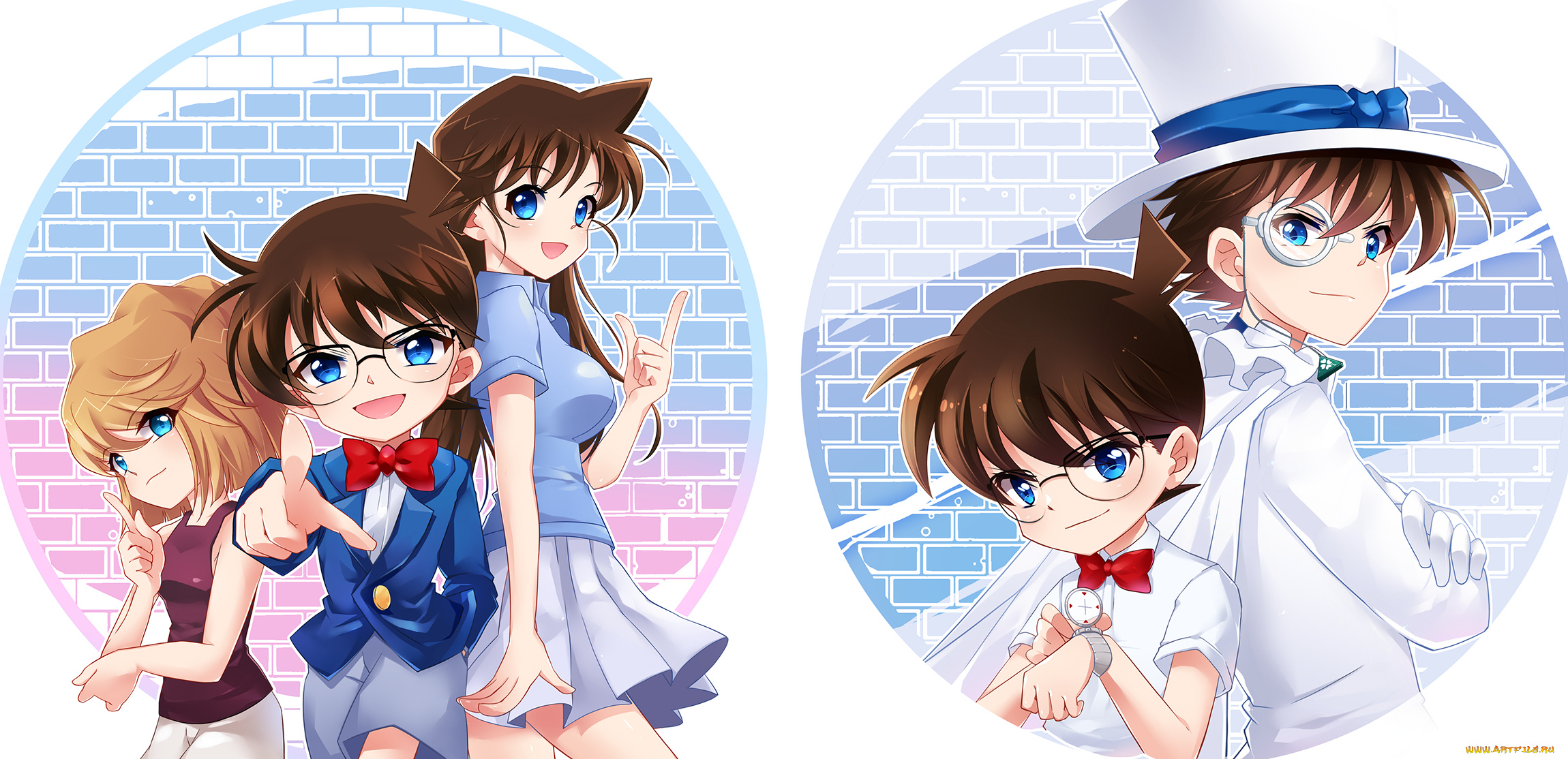 аниме, detective, conan, , magic, kaito, персонажи