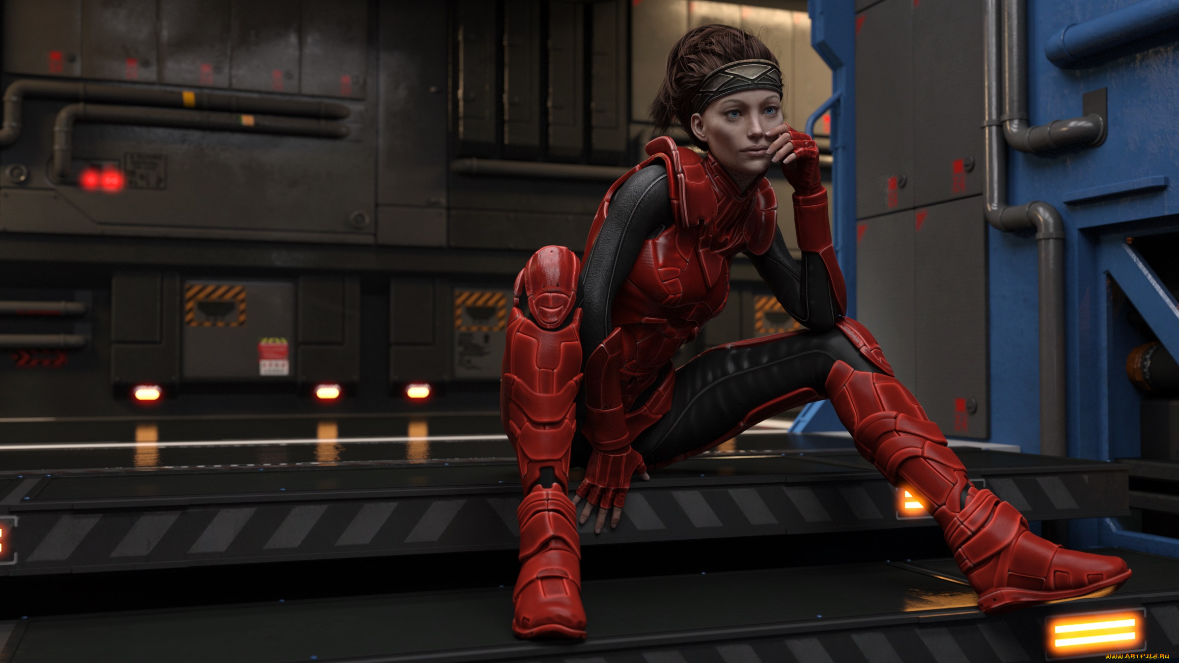 3д, графика, фантазия, , fantasy, фон, взгляд, девушка