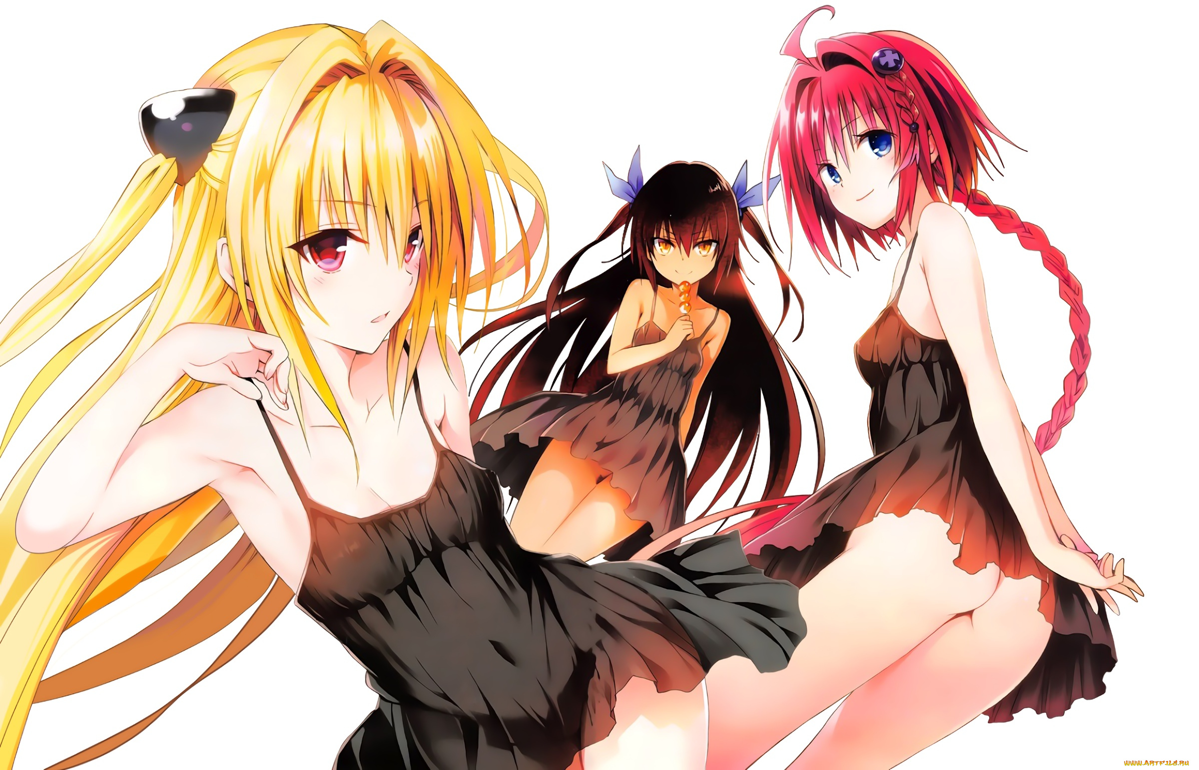 аниме, to, love, ru, golden, darkness, kurosaki, mea, nemesis
