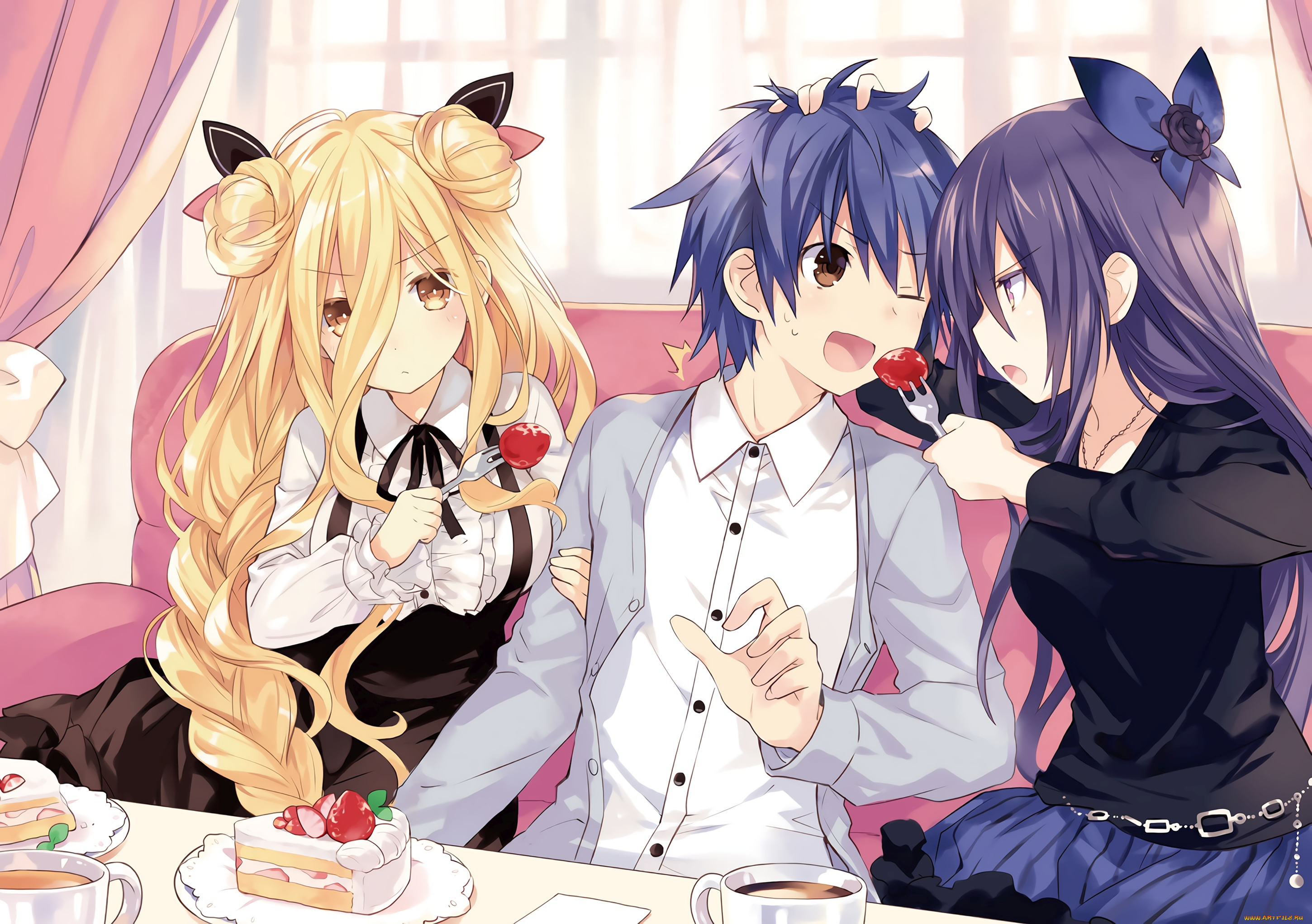 аниме, date, a, live, itsuka, shidou, yatogami, tohka, hoshimiya, mukuro