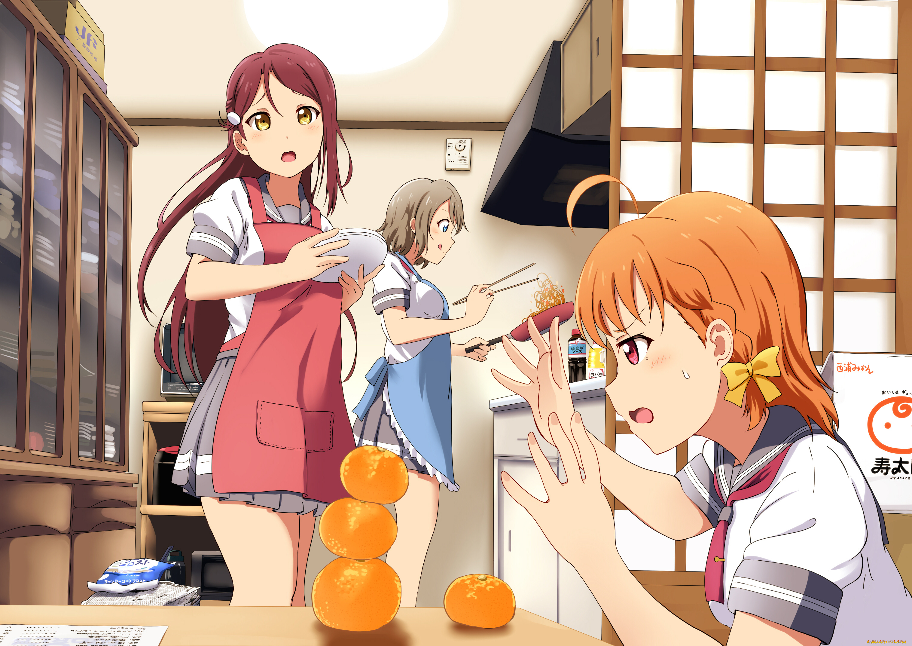 аниме, love, live, , school, idol, project, watanabe, you, takami, chika, sakurauchi, riko
