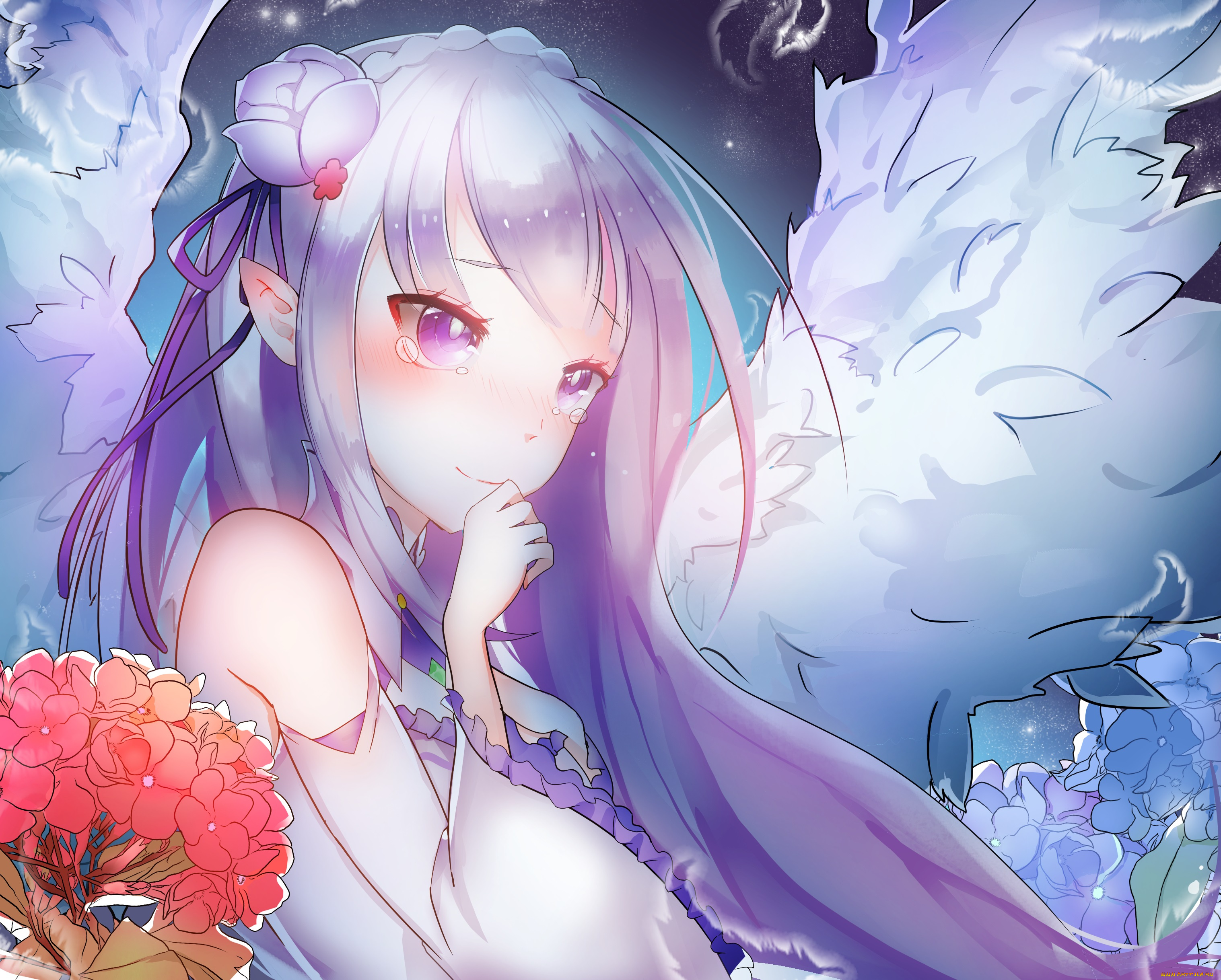 аниме, re, , zero, kara, hajimeru, isekai, seikatsu, эмилия