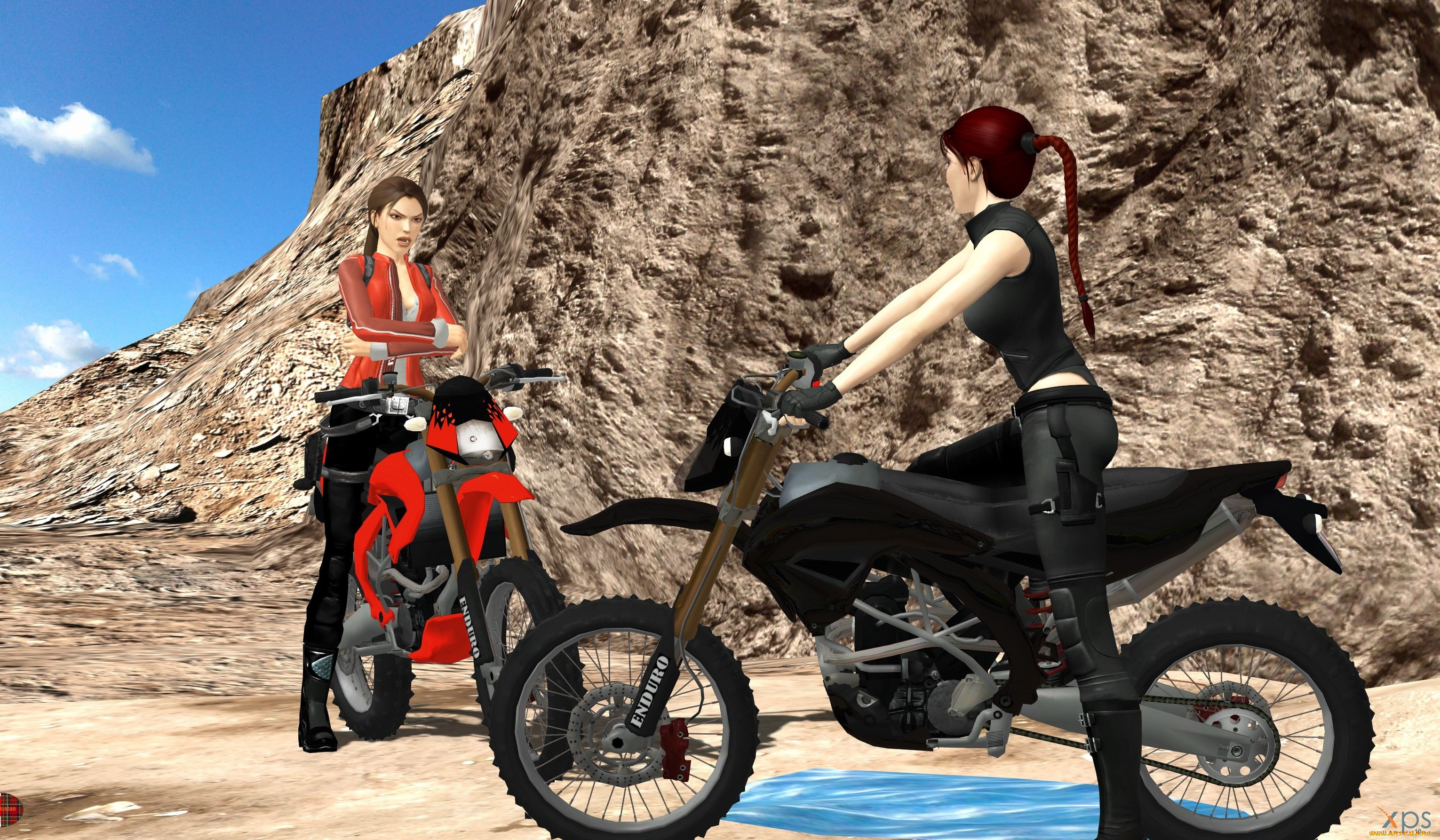 3д, графика, люди-авто, мото, , people-, car, , , moto, фон, взгляд, мотоцикл, девушки