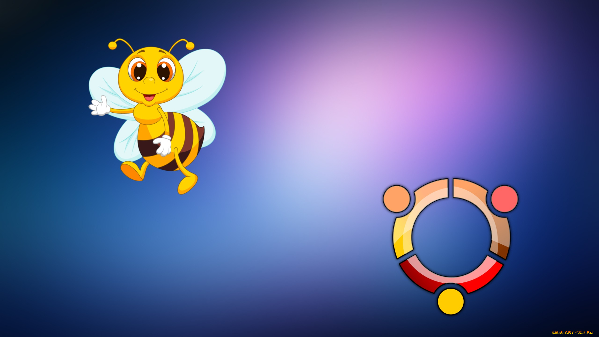 компьютеры, ubuntu, linux, фон, логотип