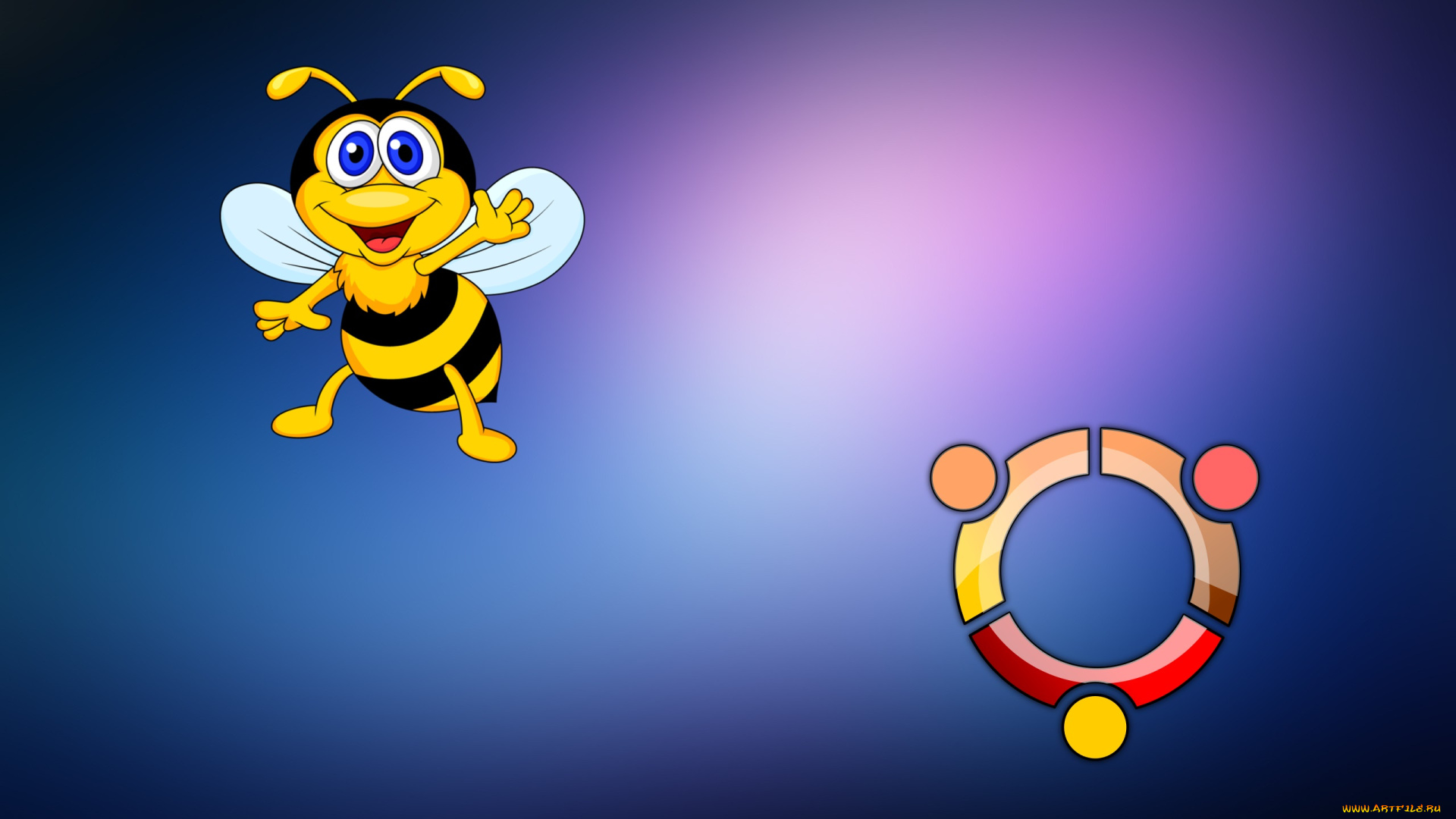 компьютеры, ubuntu, linux, логотип, фон