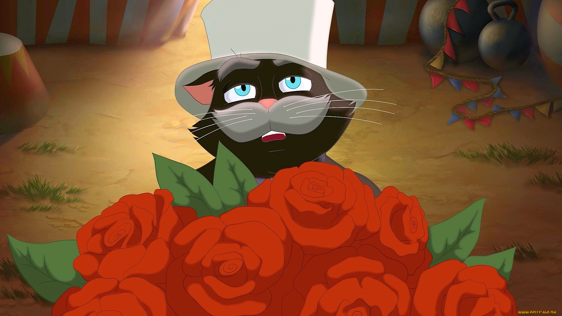 мультфильмы, иван, царевич, и, серый, волк, 2, цветы, кот, шляпа