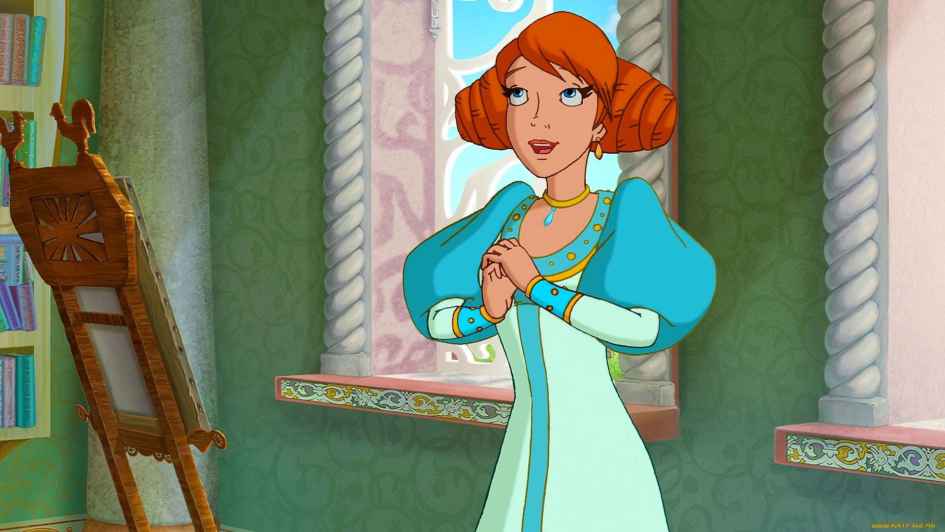 мультфильмы, иван, царевич, и, серый, волк, 2, окно, девушка, украшения