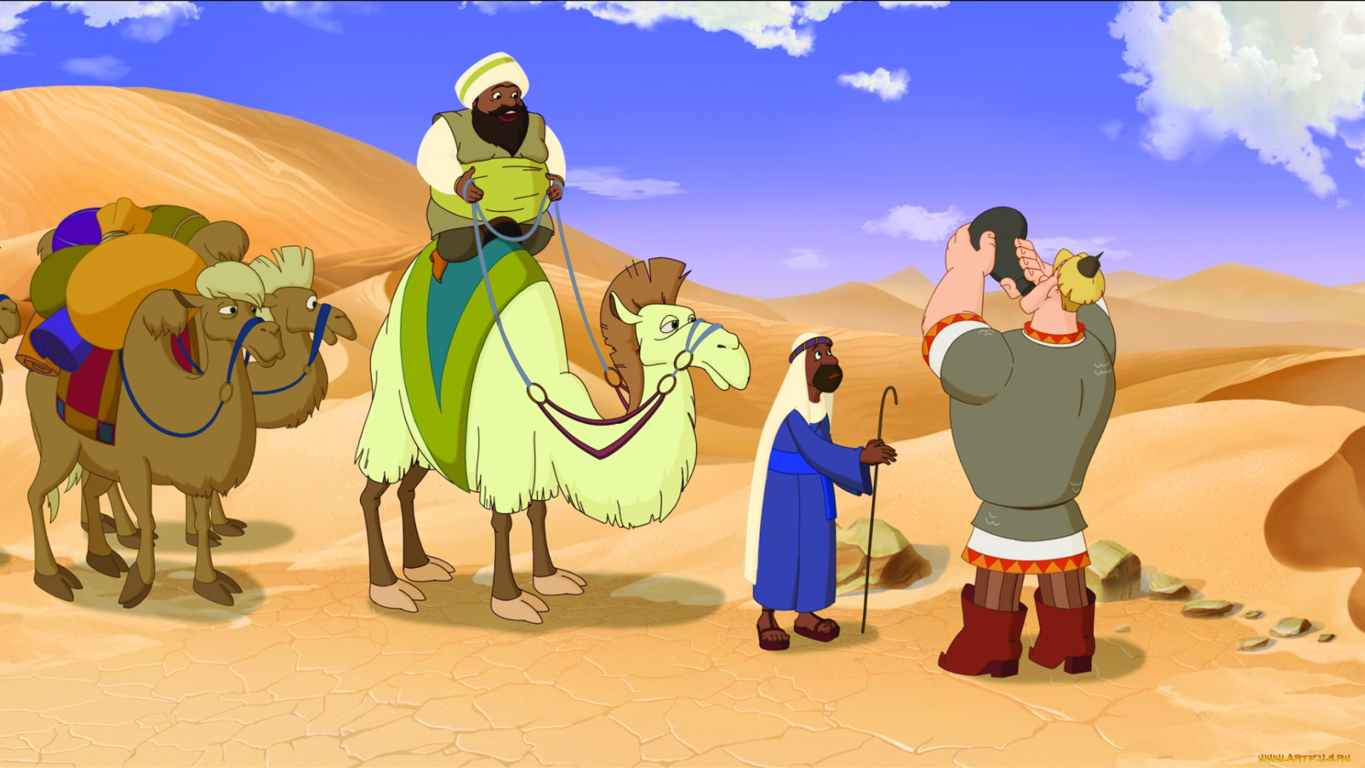 мультфильмы, три, богатыря, и, морской, царь, мультфильм, пустыня, верблюд, богатырь