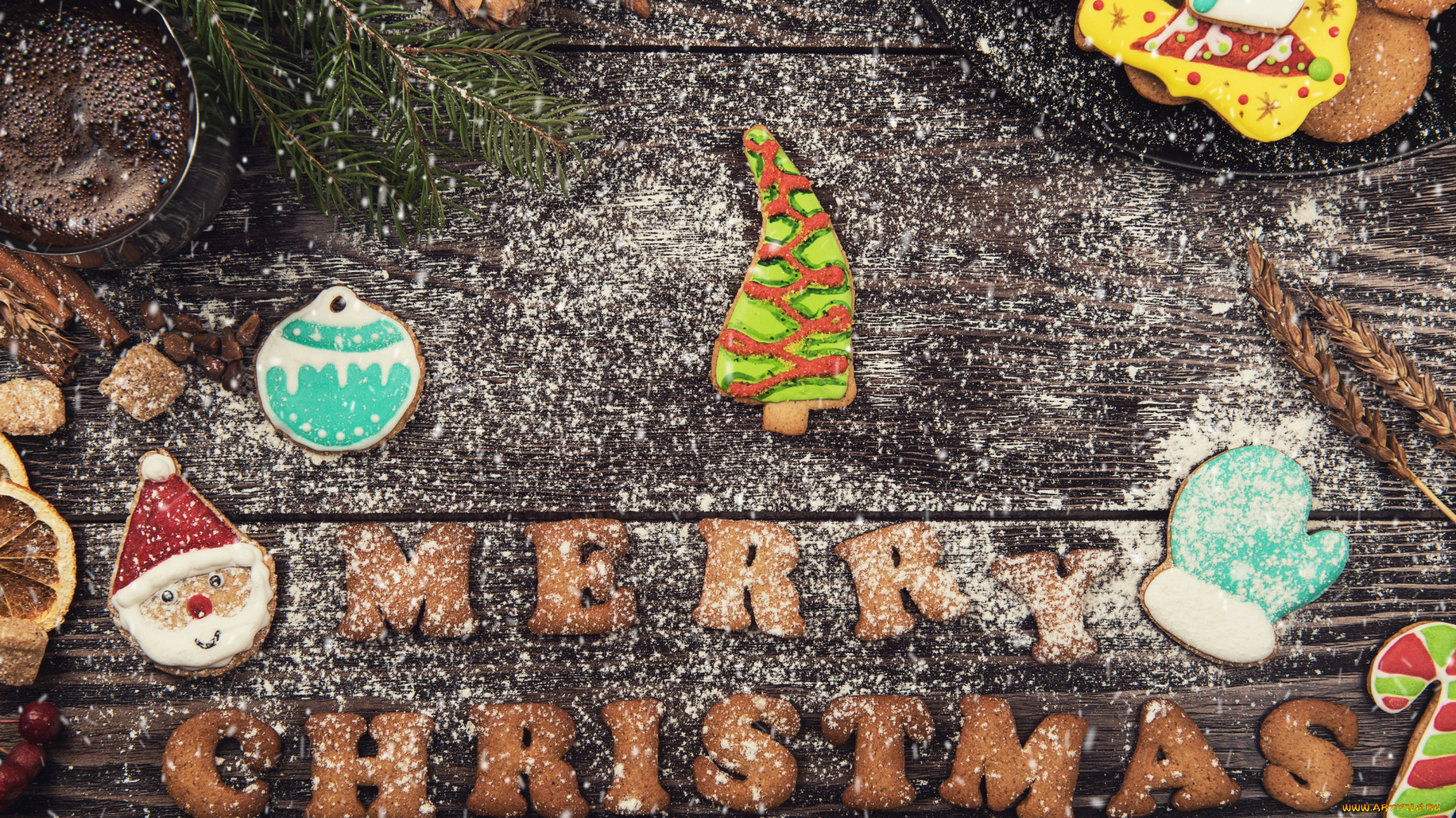 праздничные, угощения, игрушки, праздник, новый, год, печенье, угощенье