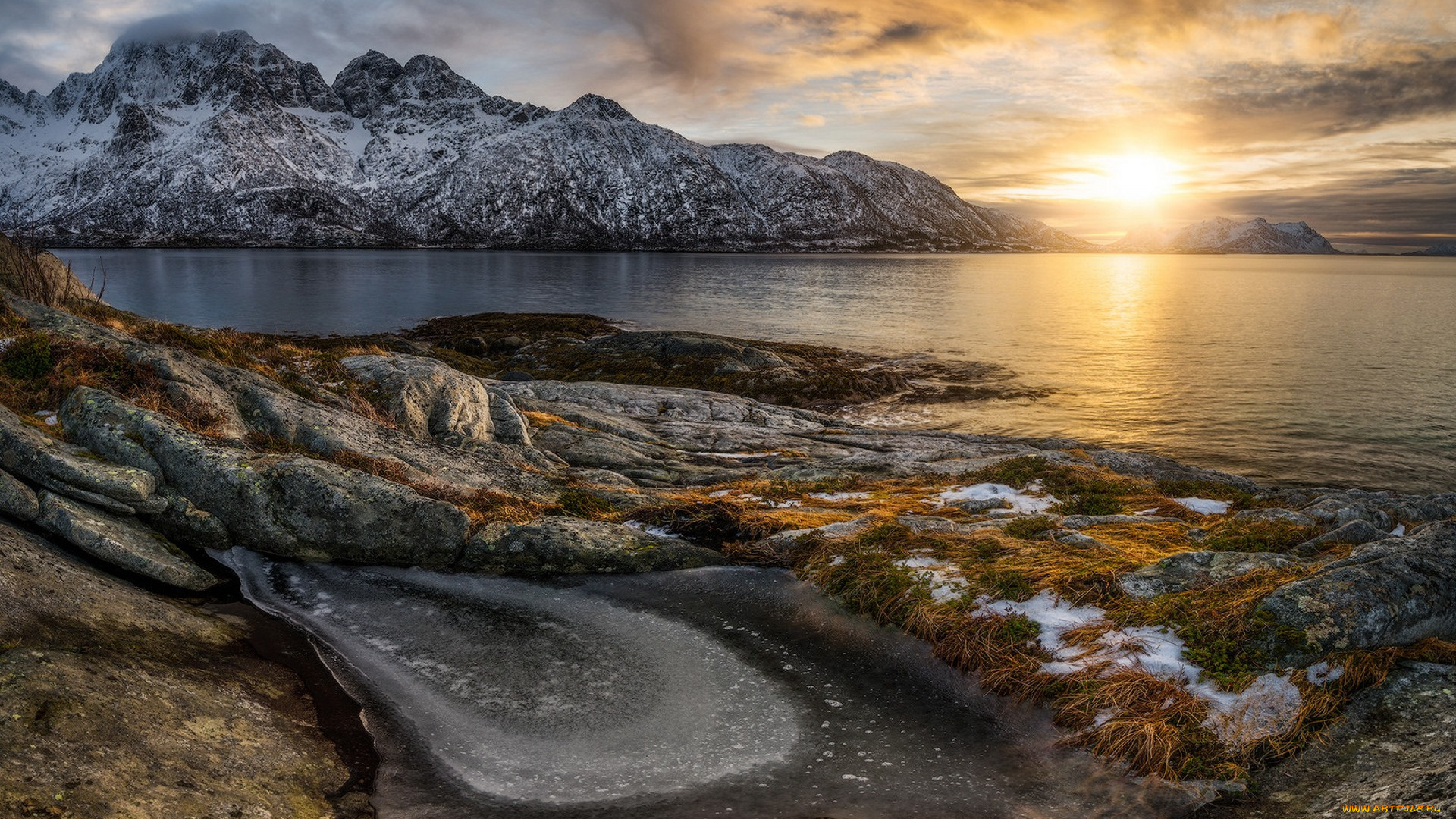 природа, побережье, простор