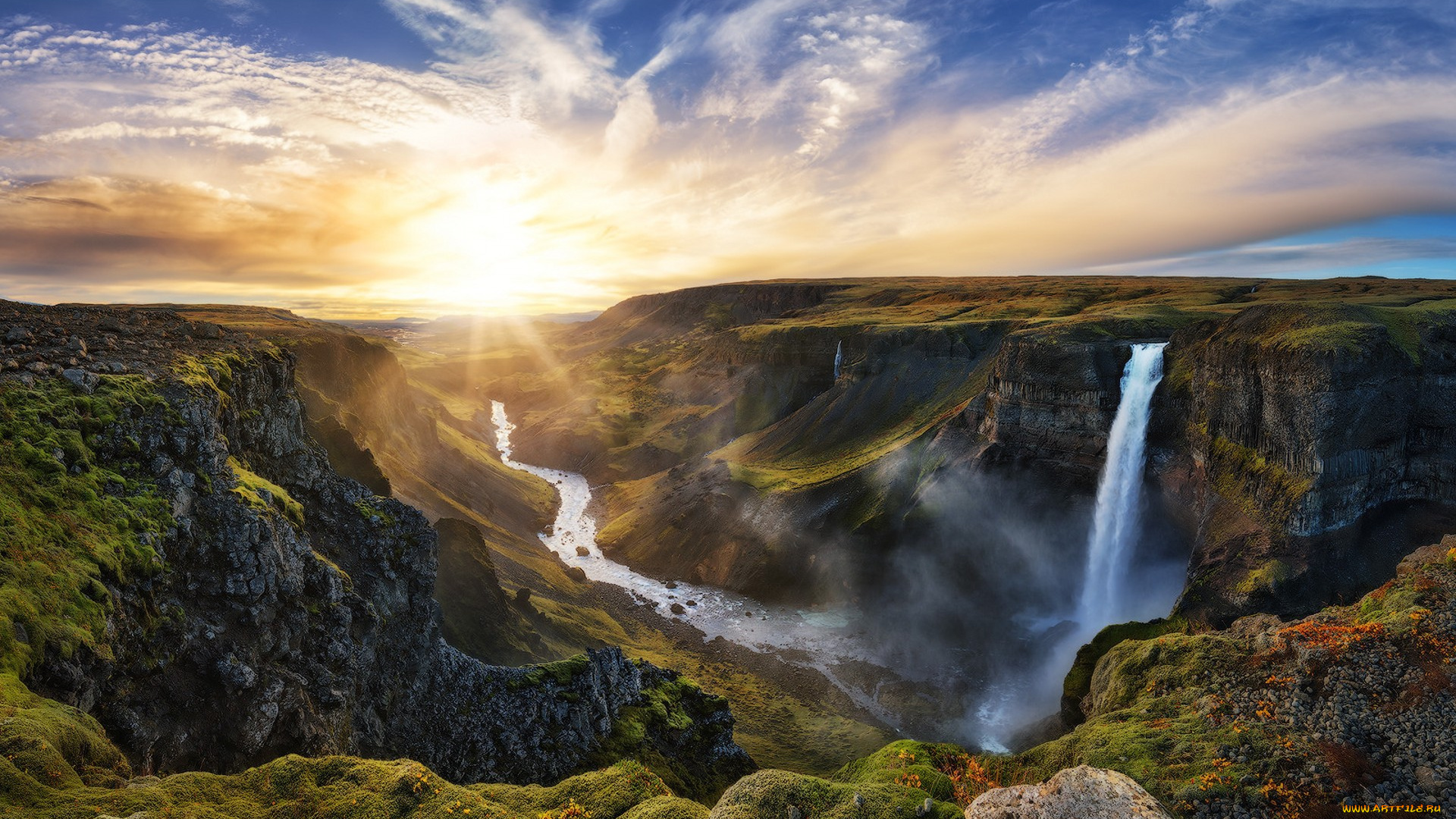 природа, водопады, простор