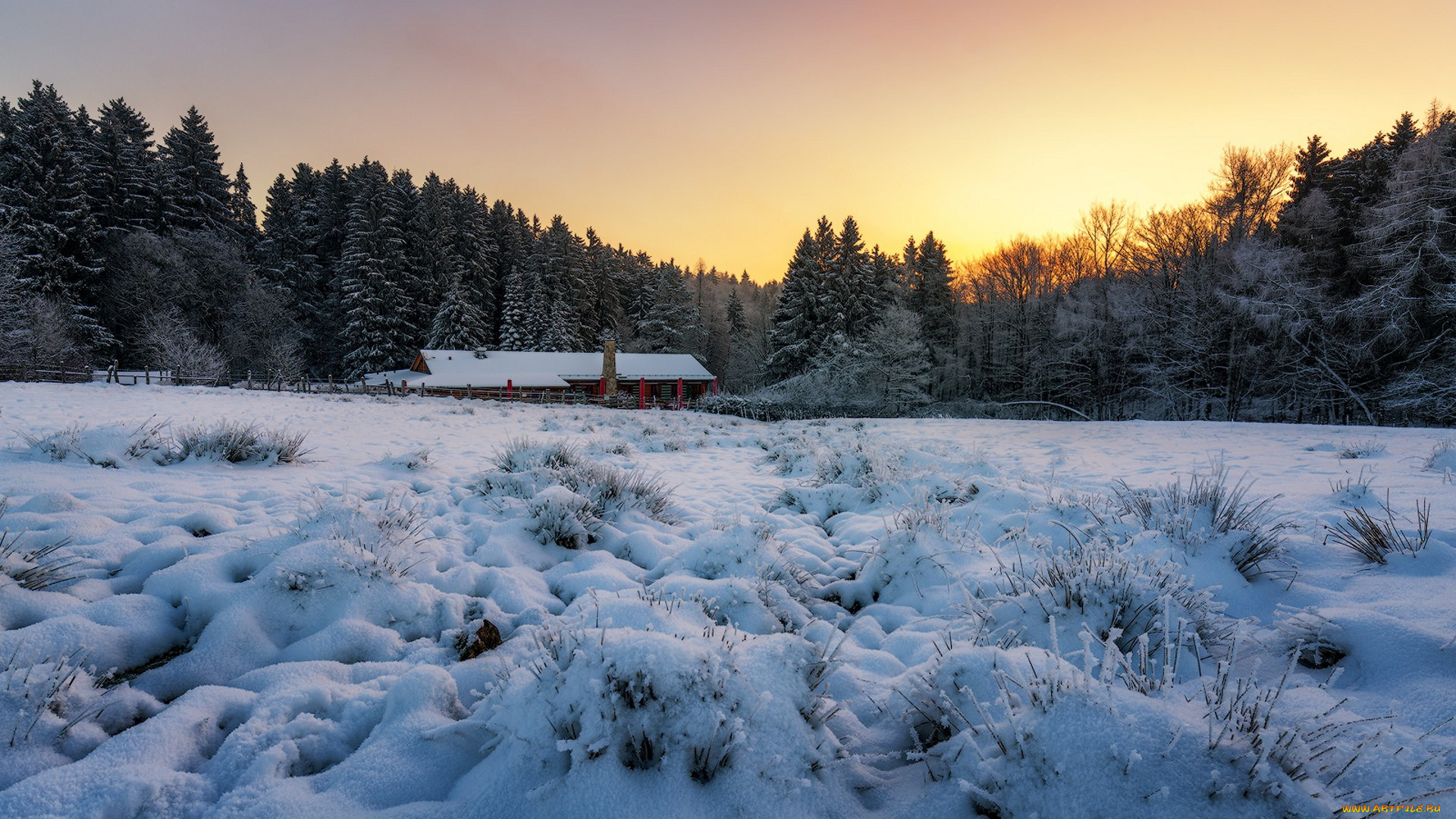 природа, зима, простор