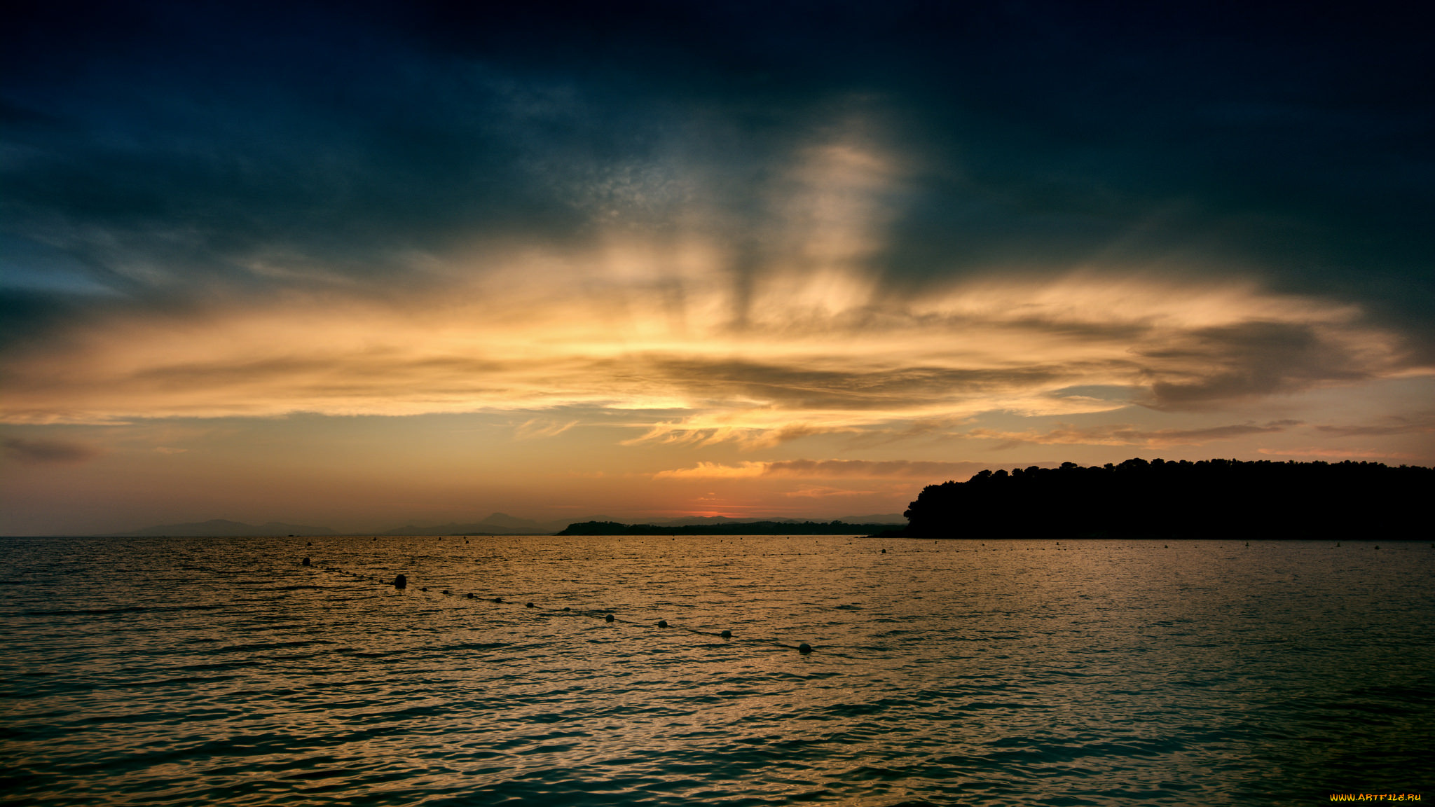 природа, побережье, простор