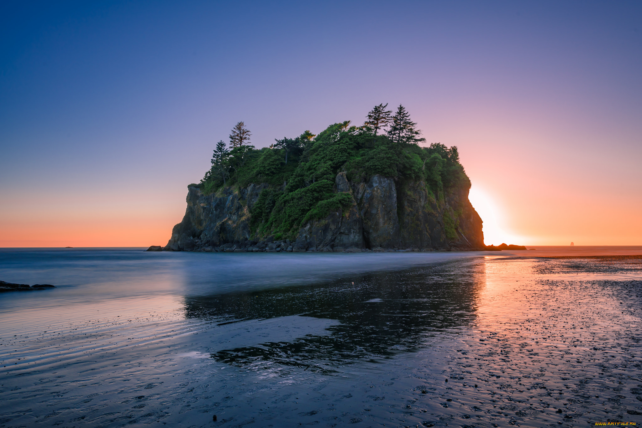 природа, побережье, простор