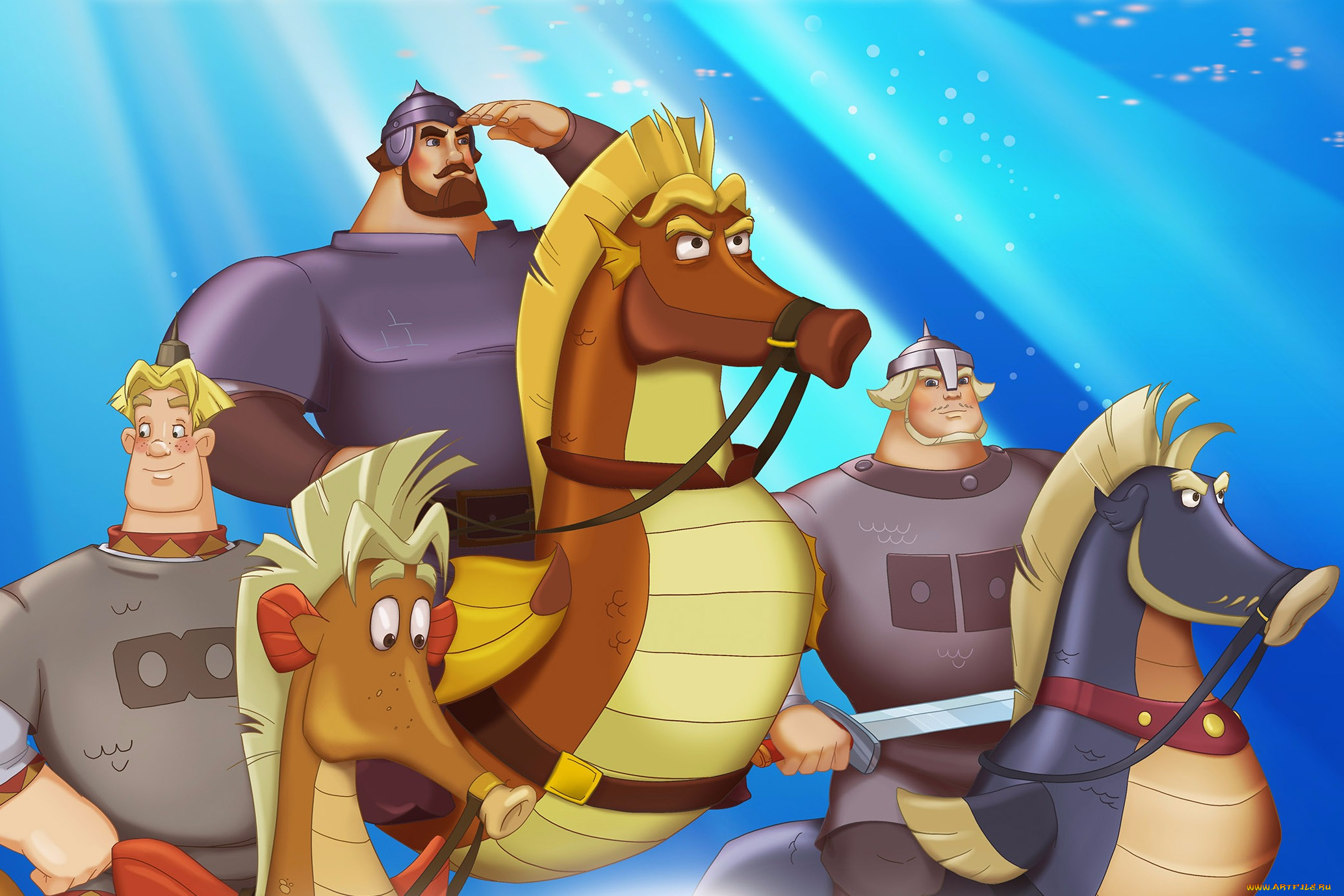 мультфильмы, три, богатыря, и, морской, царь, морские, глубины, богатыри, три, богатыря, и, морской, царь, конь