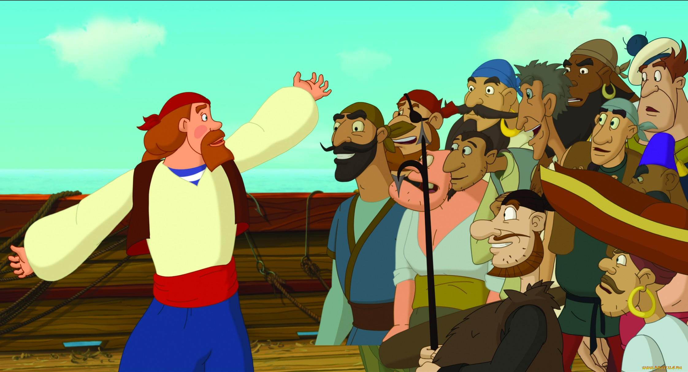 мультфильмы, три, богатыря, и, морской, царь, корабль, люди, мультфильм, царь