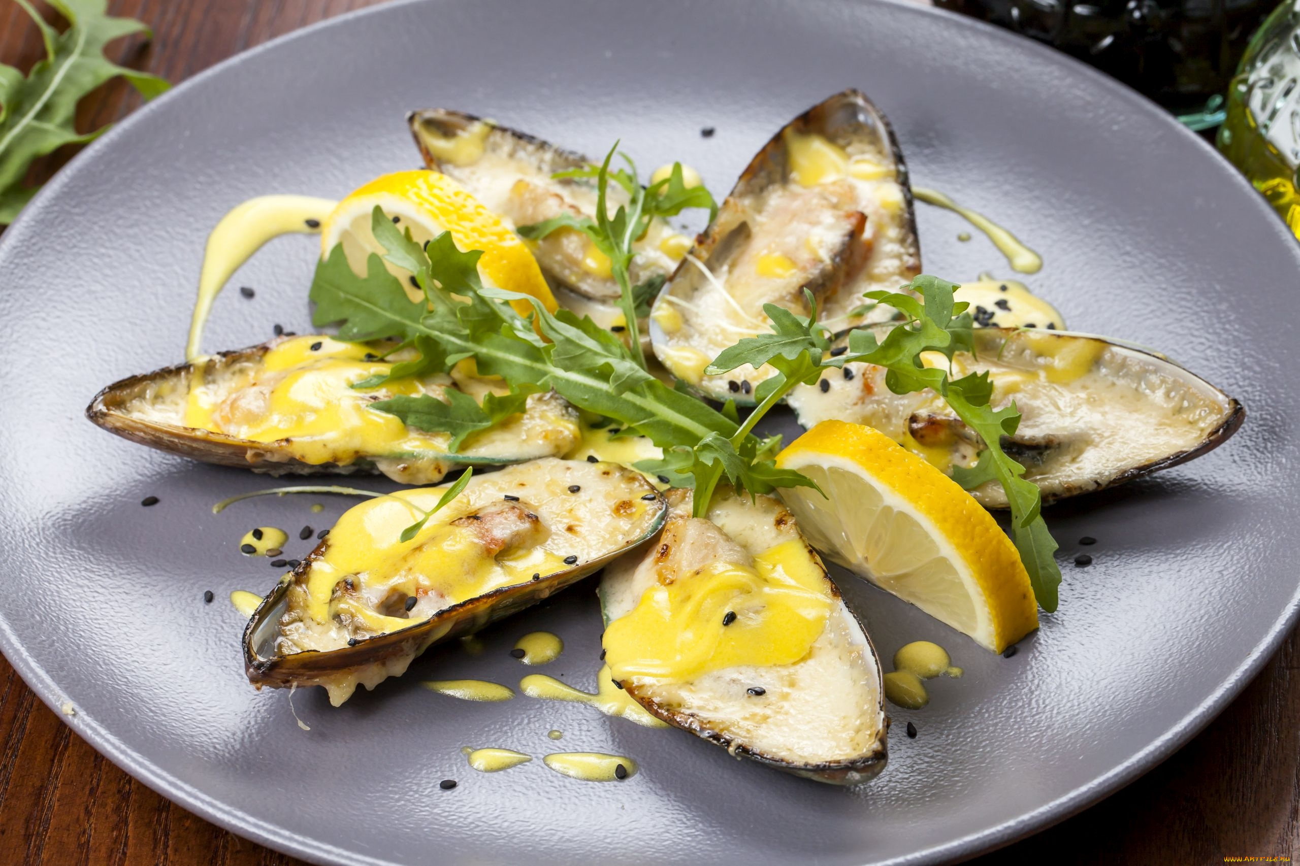 еда, рыба, , морепродукты, , суши, , роллы, устрицы, раковины, зелень, лимон