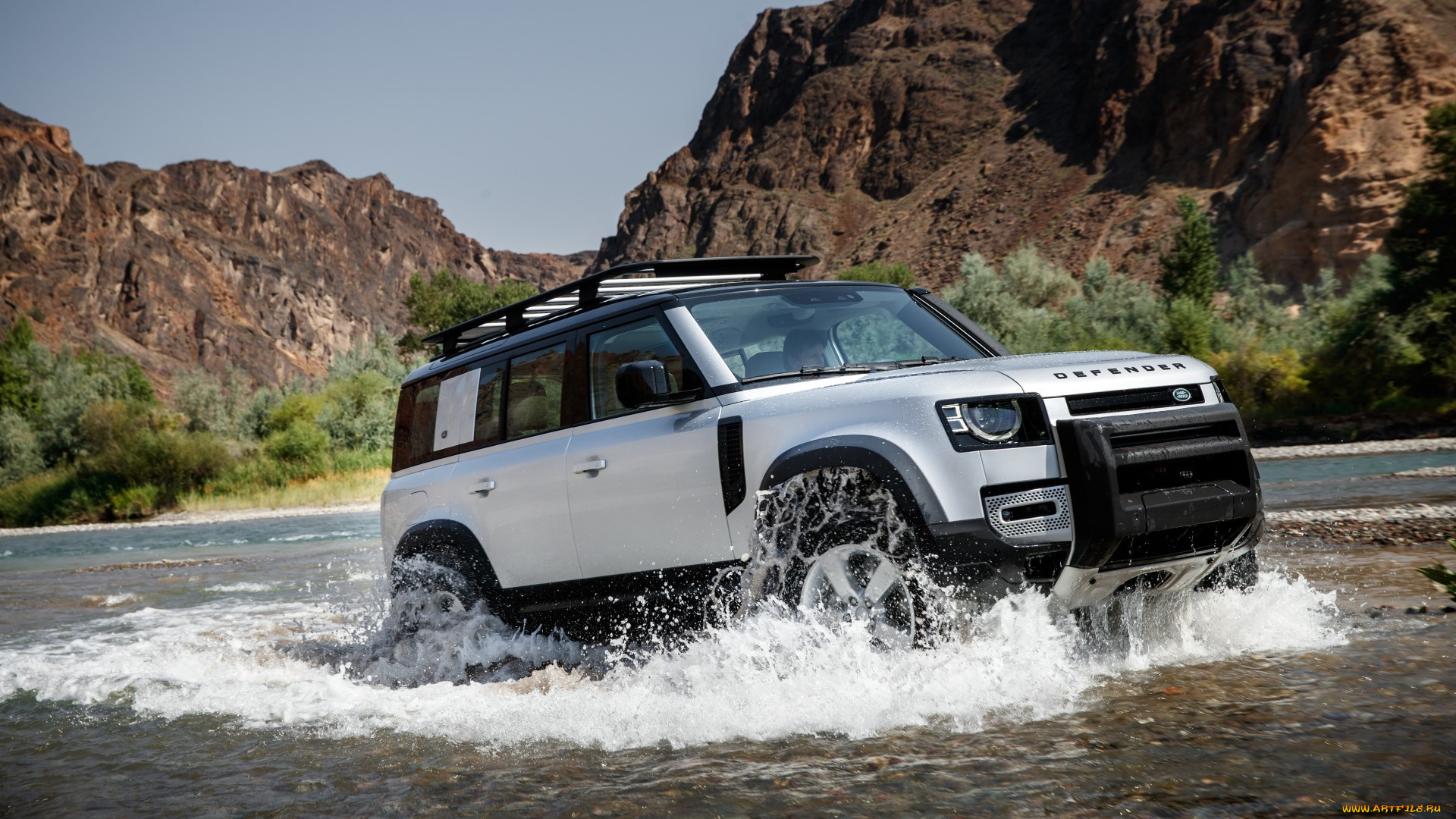 2020, land, rover, defender, 110, p400, x, автомобили, land-rover, франкфуртский, автосалон, 2019, новинки, авто, внедорожник, водная, преграда, лэнд, ровер