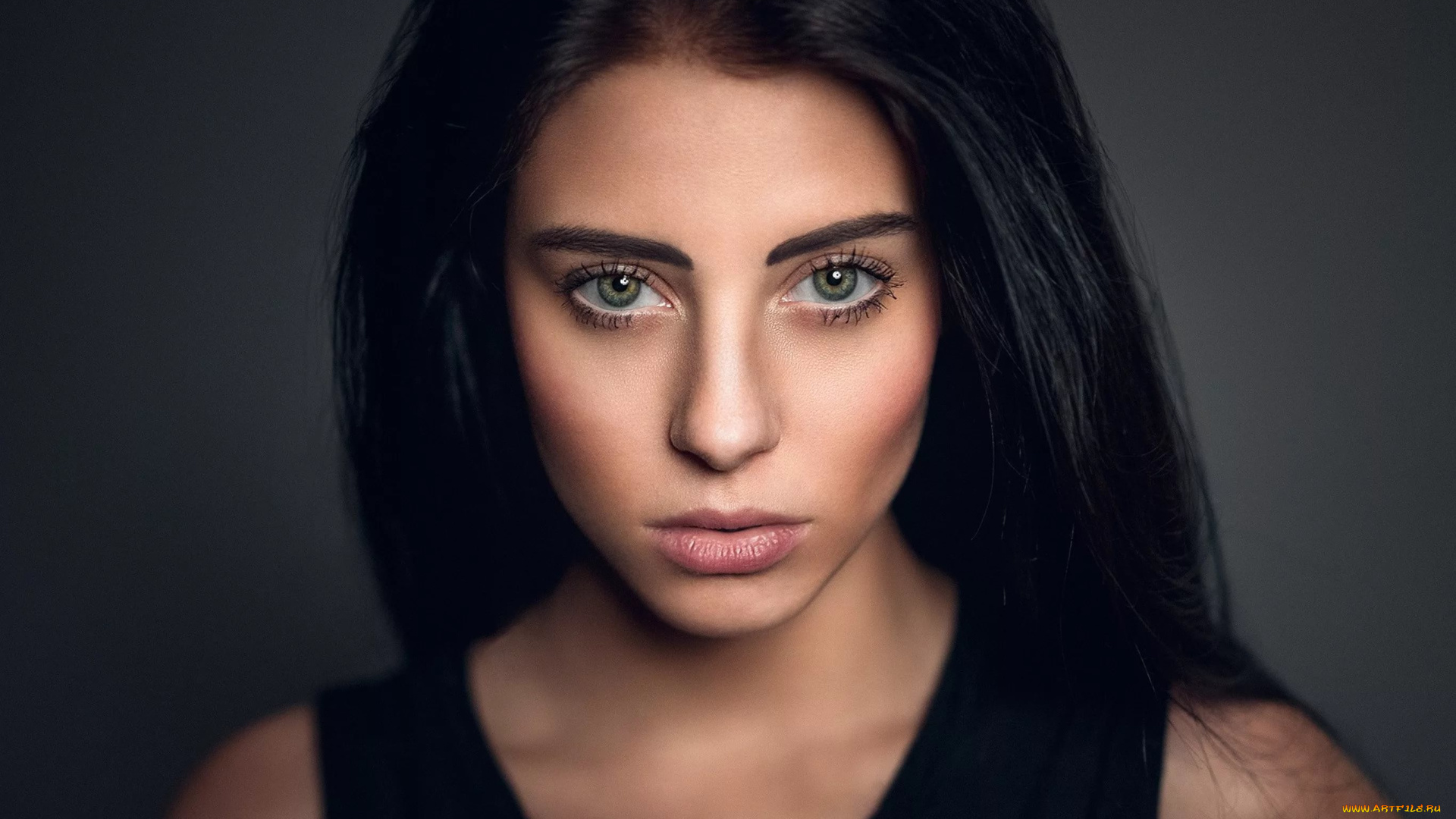 девушки, -unsort, , лица, , портреты, модель, julia, carina, взгляд, девушка, красотка, макияж, брюнетка, портрет, лицо