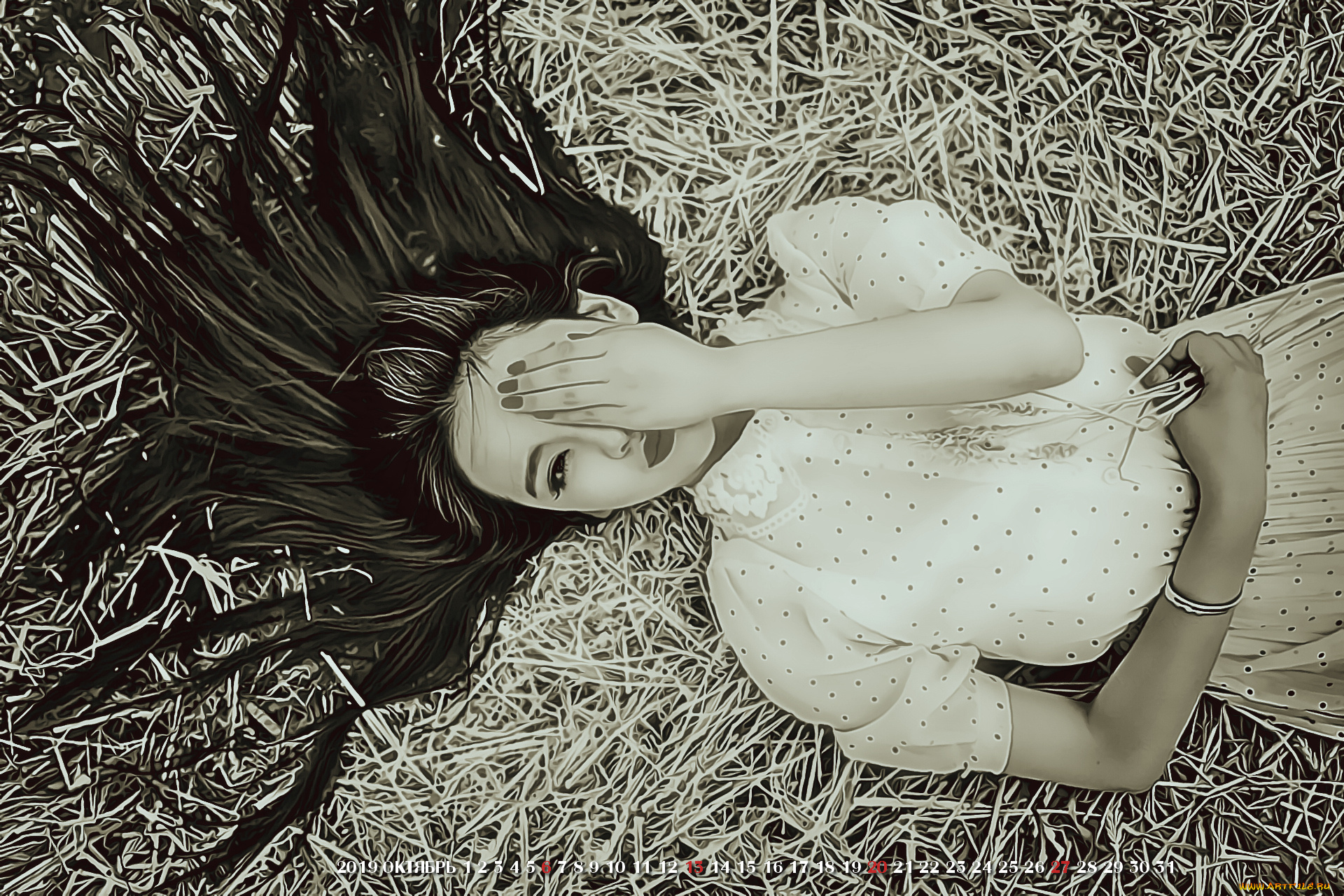 календари, компьютерный, дизайн, солома, calendar, женщина, азиатка, девушка, 2019