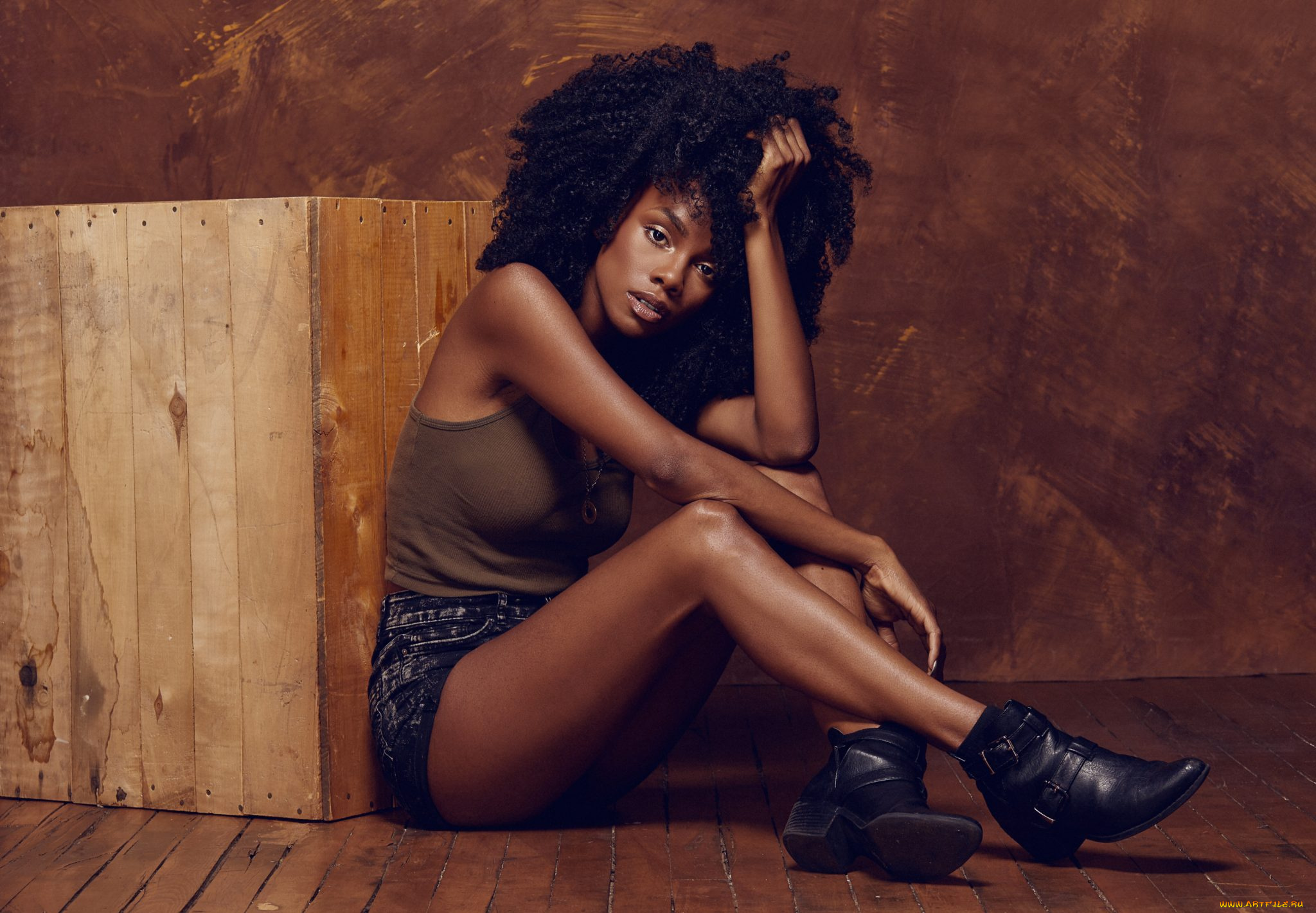 tunisha, hubbard, девушки, брюнетка, девушка, tunisha, hubbard, модель, поза, красотка, мулатка, чернокожая