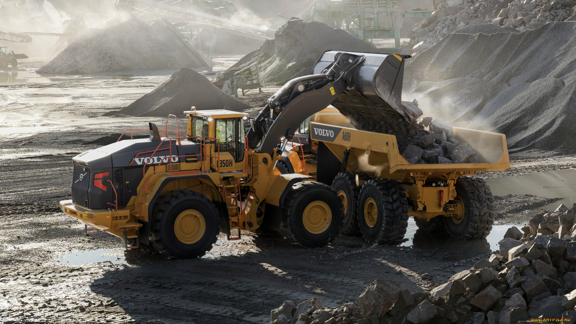 техника, фронтальные, погрузчики, volvo