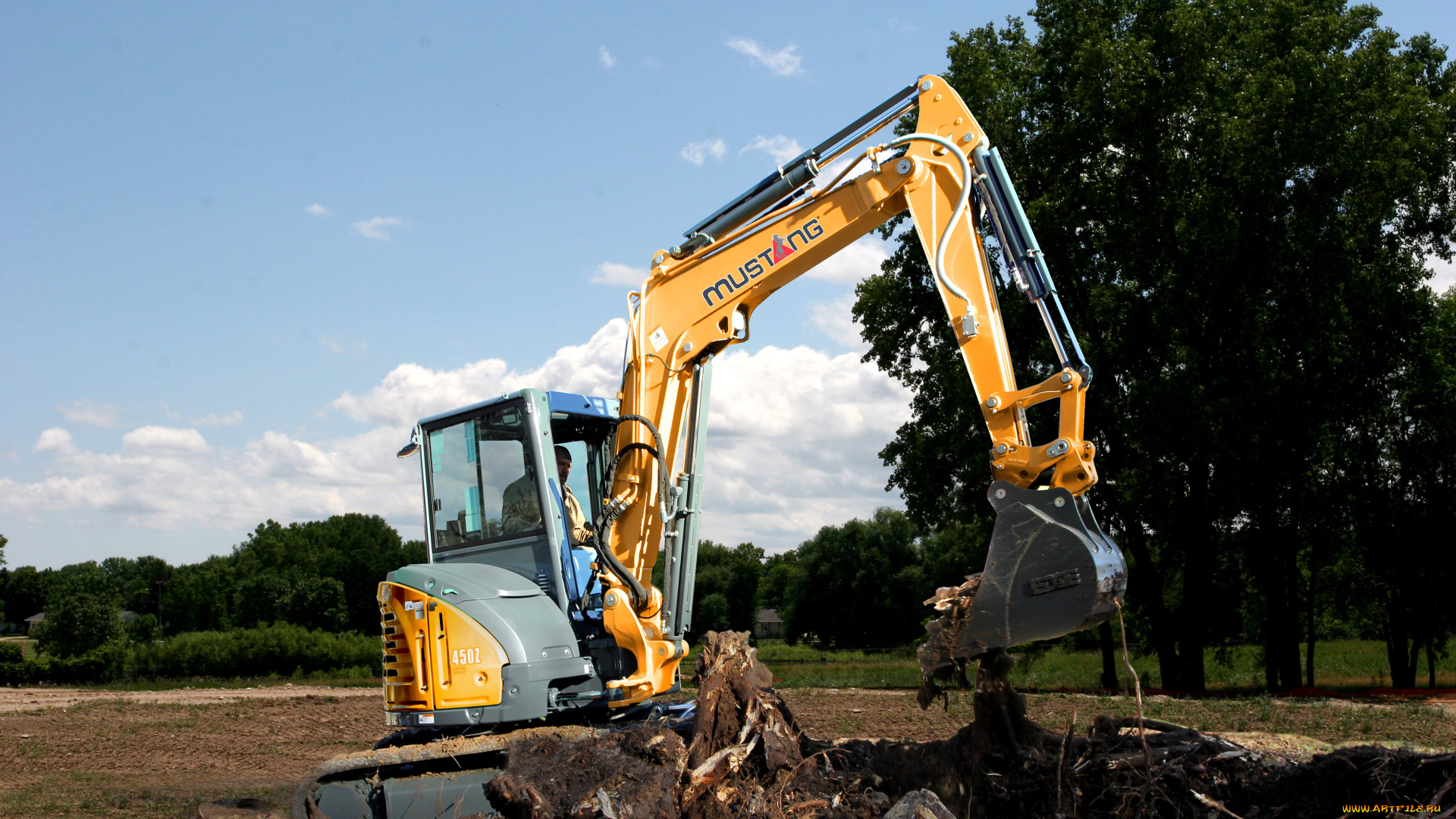 техника, экскаваторы, mustang