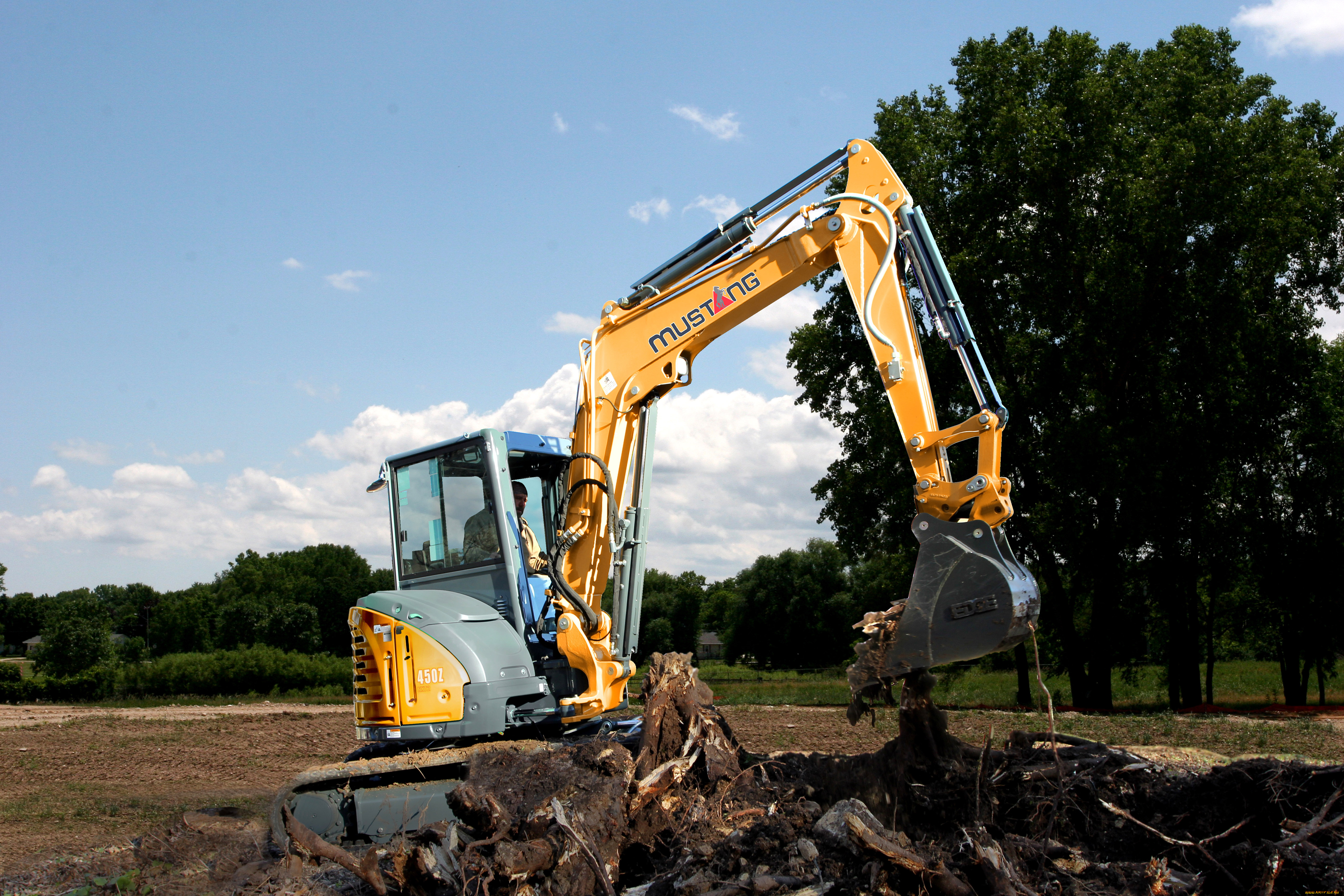 техника, экскаваторы, mustang
