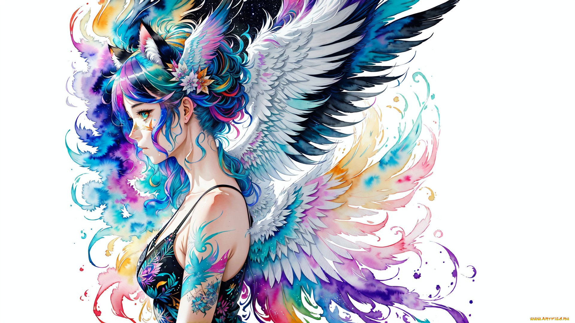 аниме, ангелы, , демоны, нейросети, графика, нейроарт, ai, art, нейронные, сети, рисунки, нейро, искусство